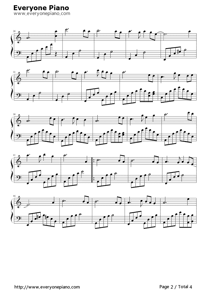 迷梦之恋钢琴谱_未知