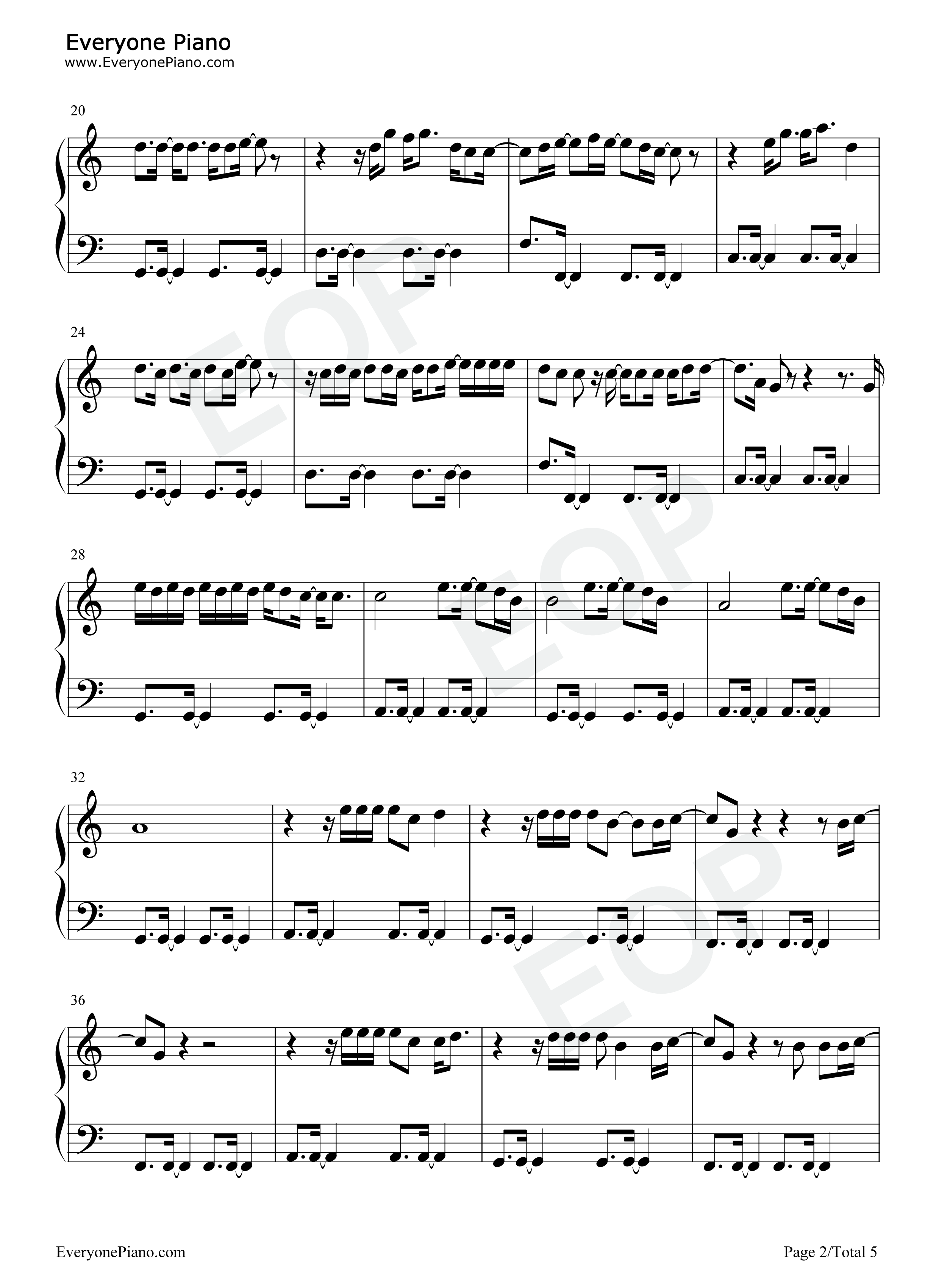 Overpass_Graffiti钢琴谱_Ed_Sheeran