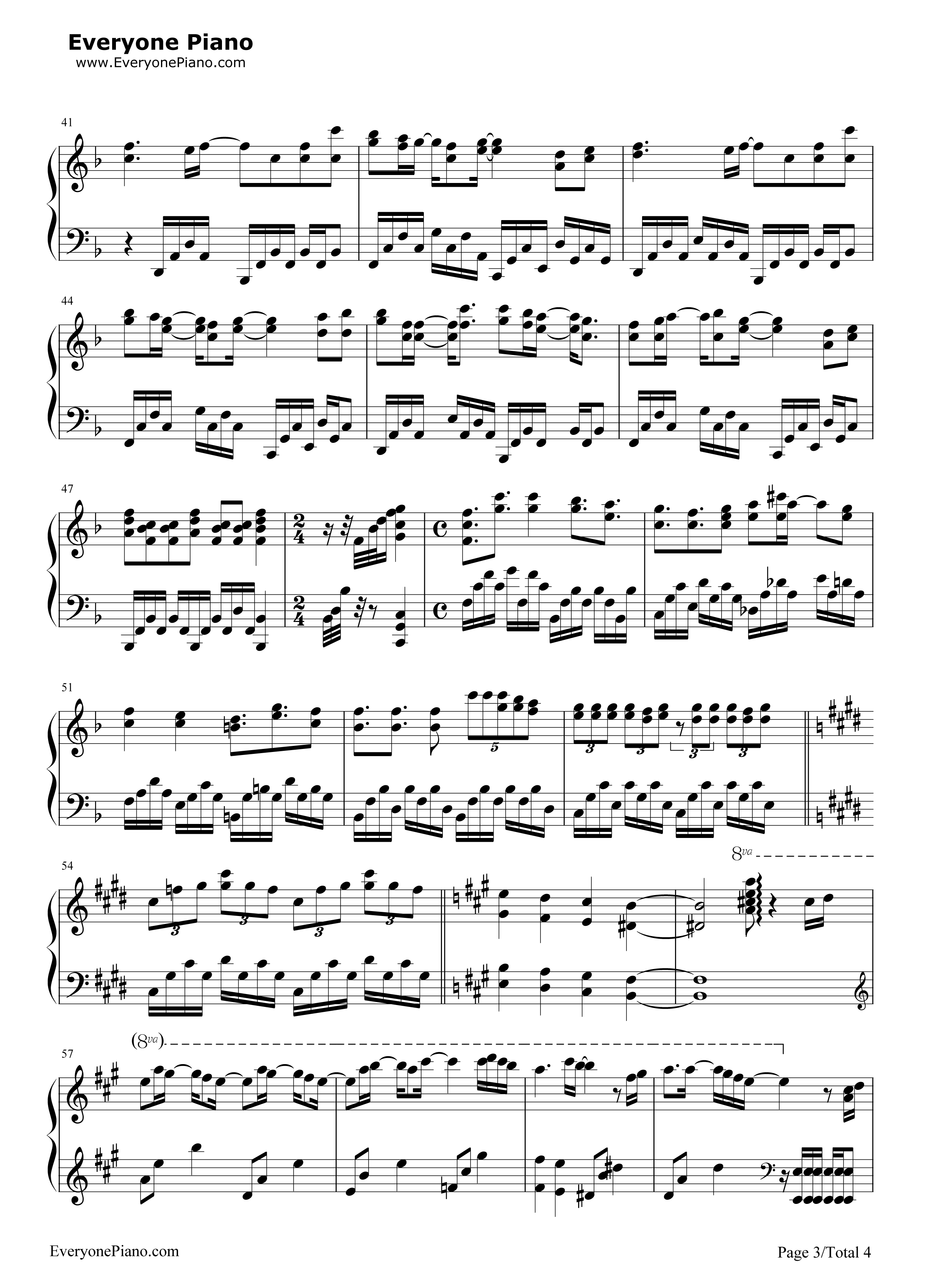 桜ノ雨钢琴谱_初音ミク