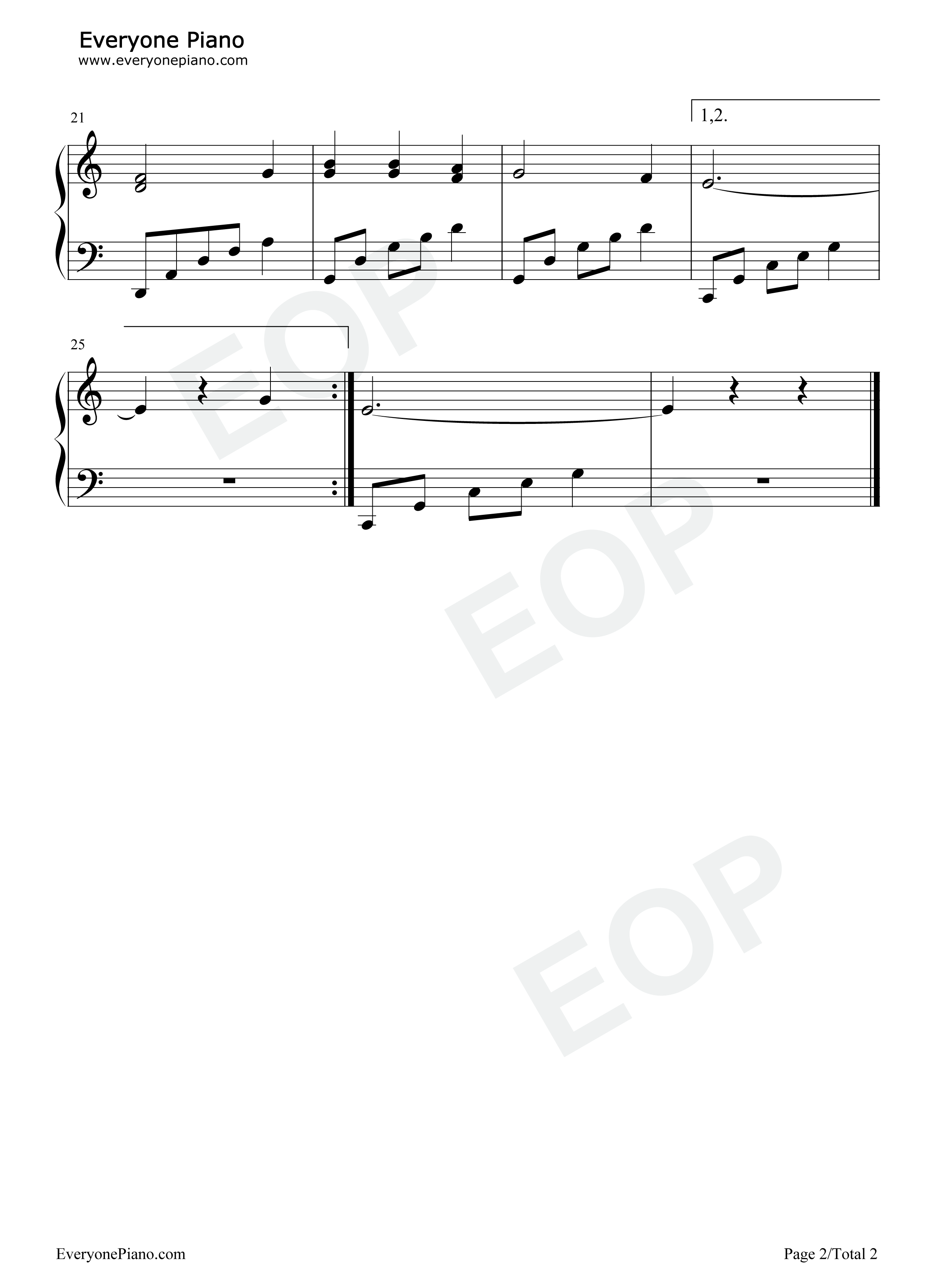 深深的海洋钢琴谱_李宝树