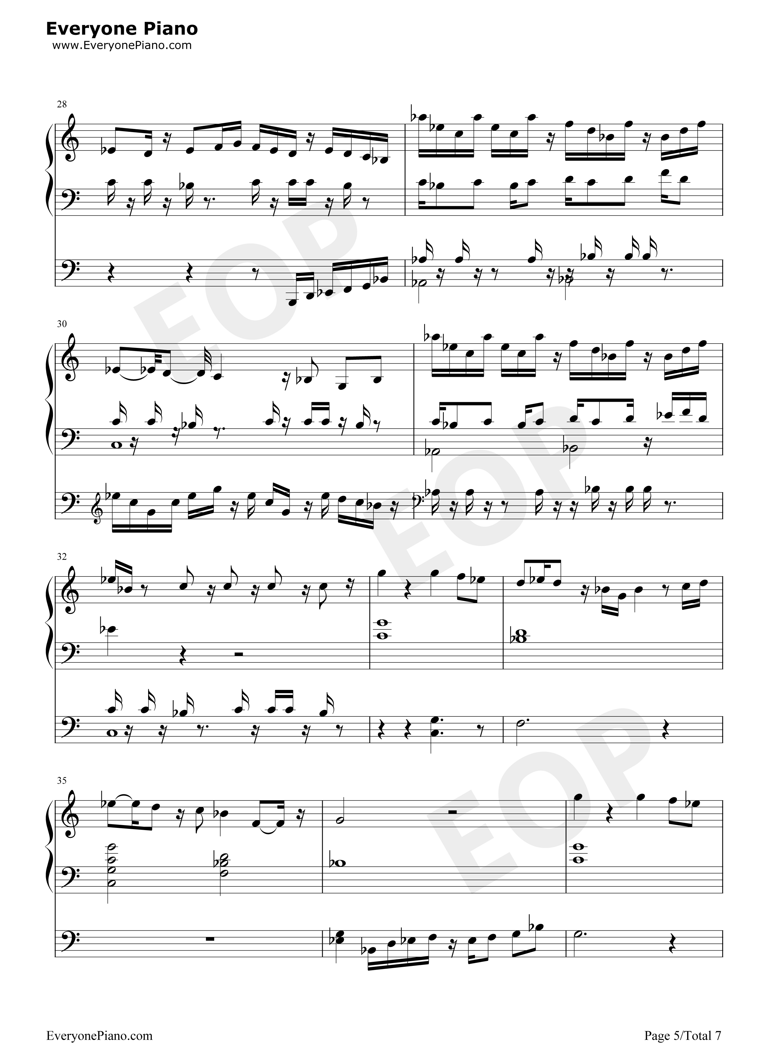 植物大战僵尸钢琴谱_Plants_vs._Zombies