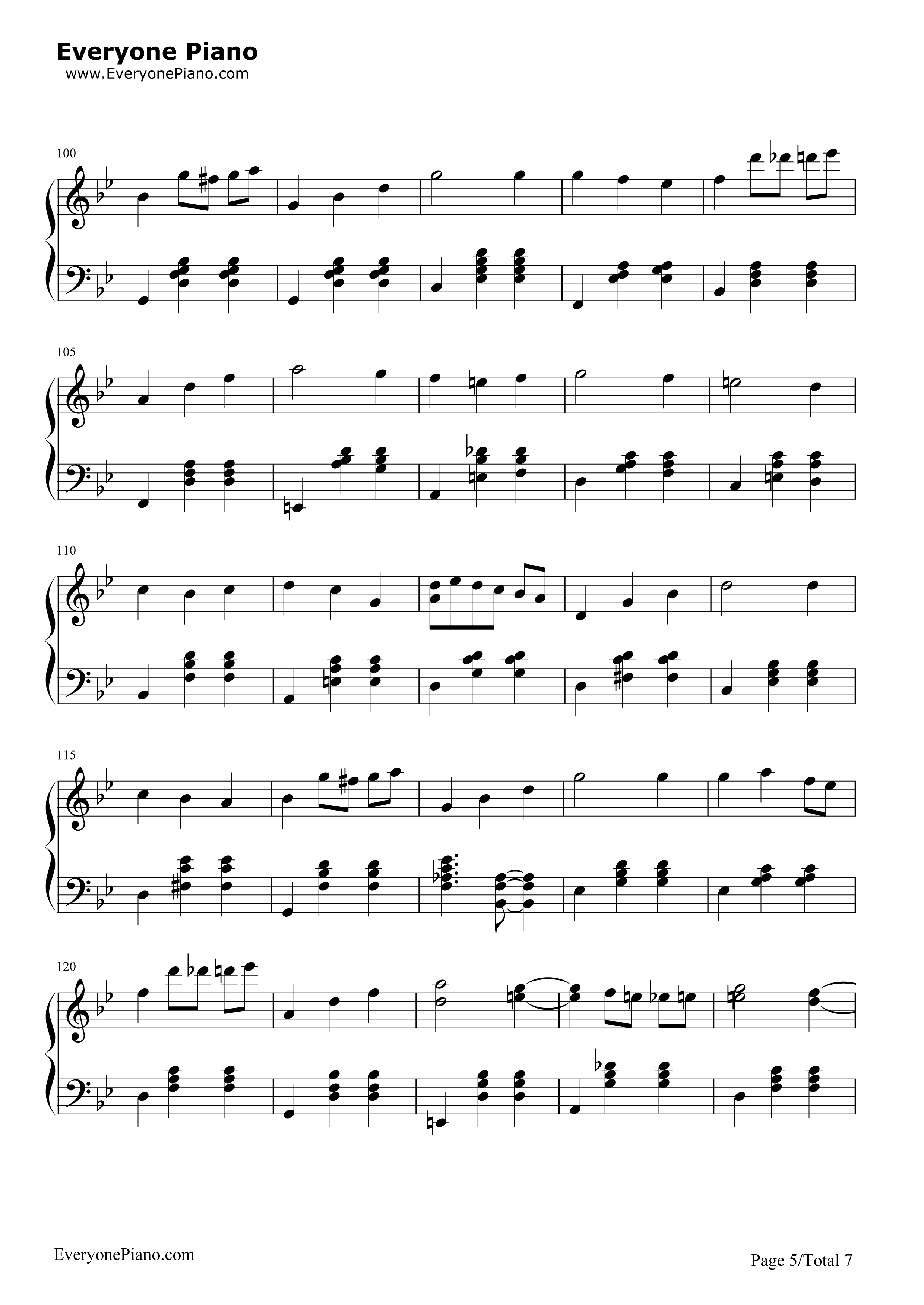 人生的旋转木马_钢琴谱_久石让_宫崎骏