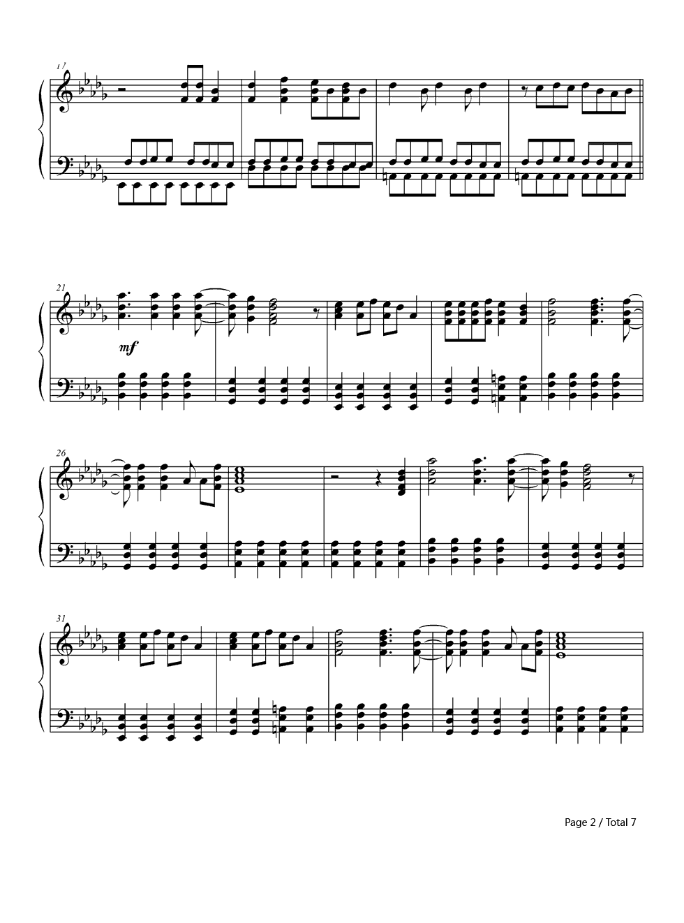 Thnks_fr_th_Mmrs钢琴谱_Fall_Out_Boy