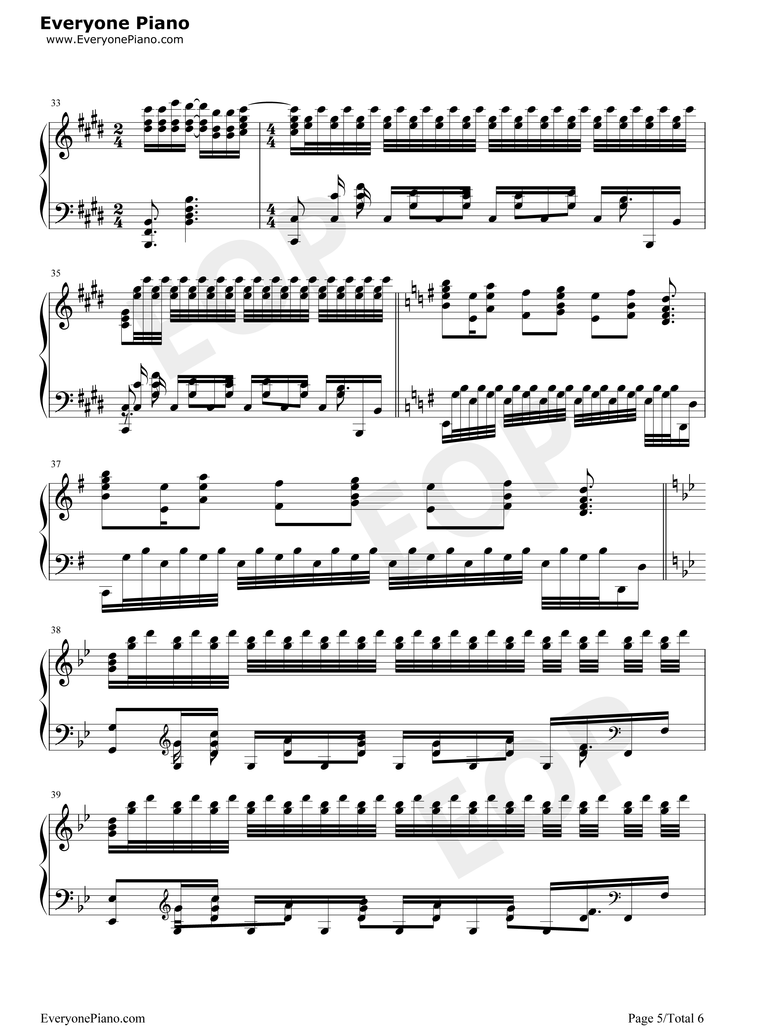 红莲之弓矢钢琴谱_Linked_Horizon