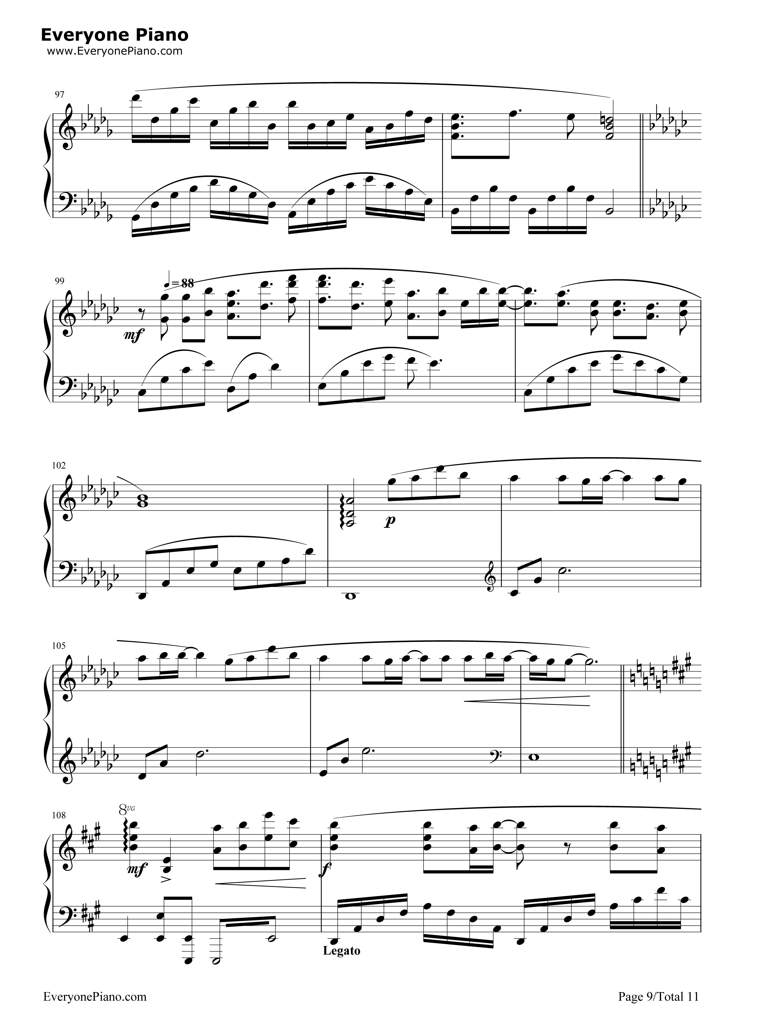 月夜に舞う恋の花钢琴谱_ういにゃす