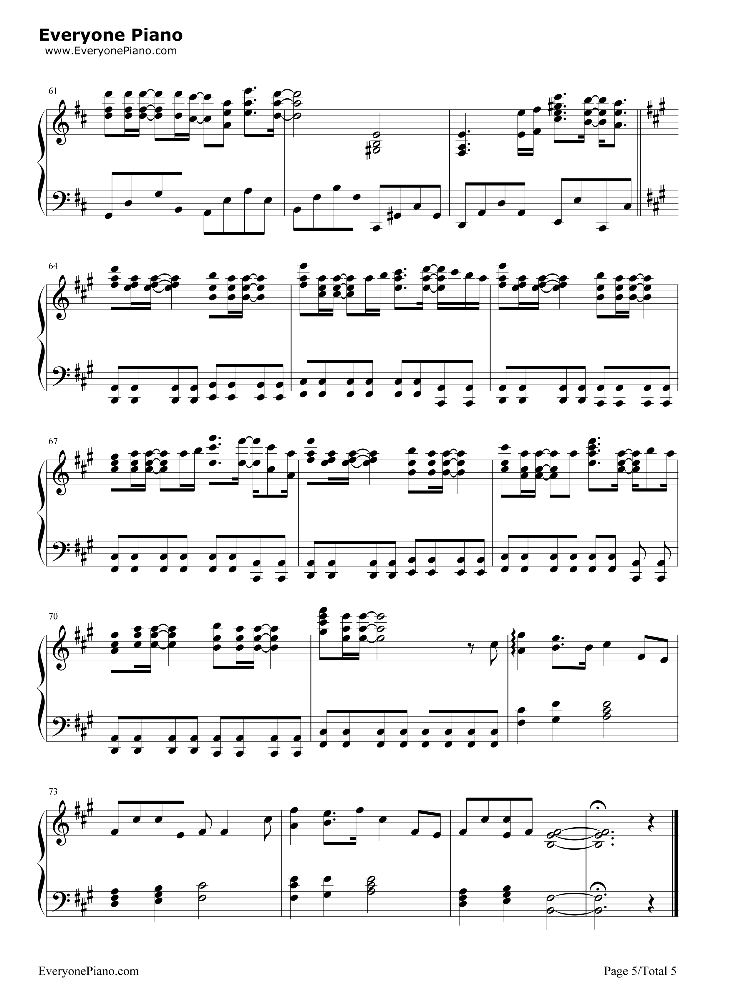 Itsuka钢琴谱_泽野弘之