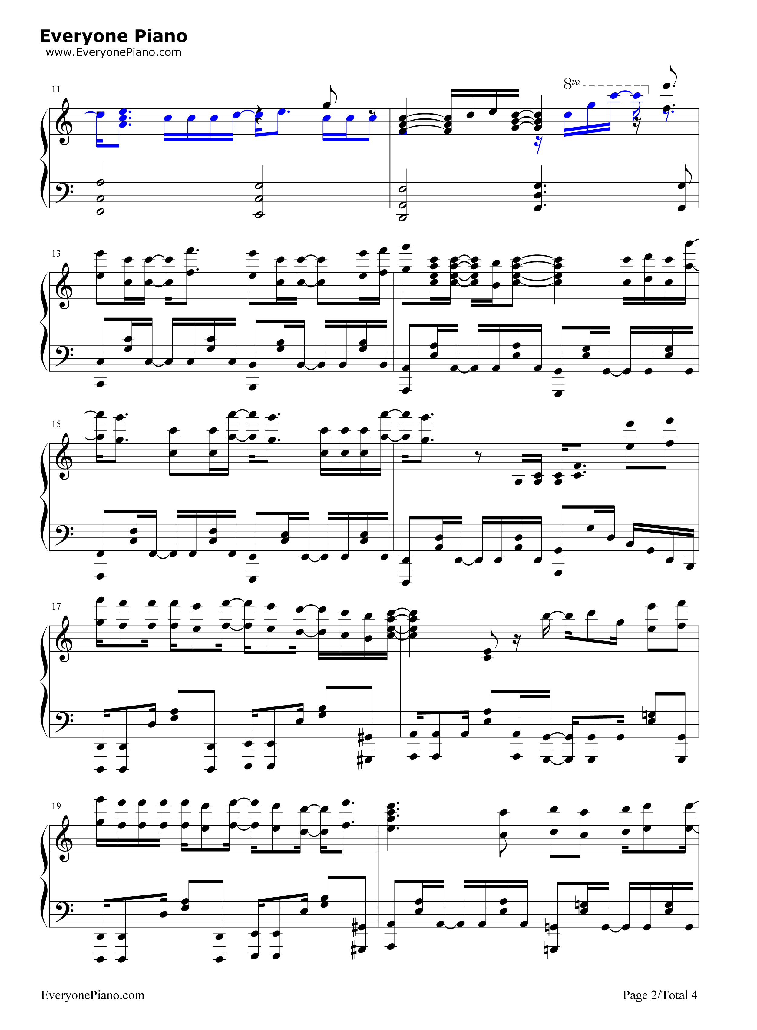 Over_and_Over钢琴谱_やなぎなぎ