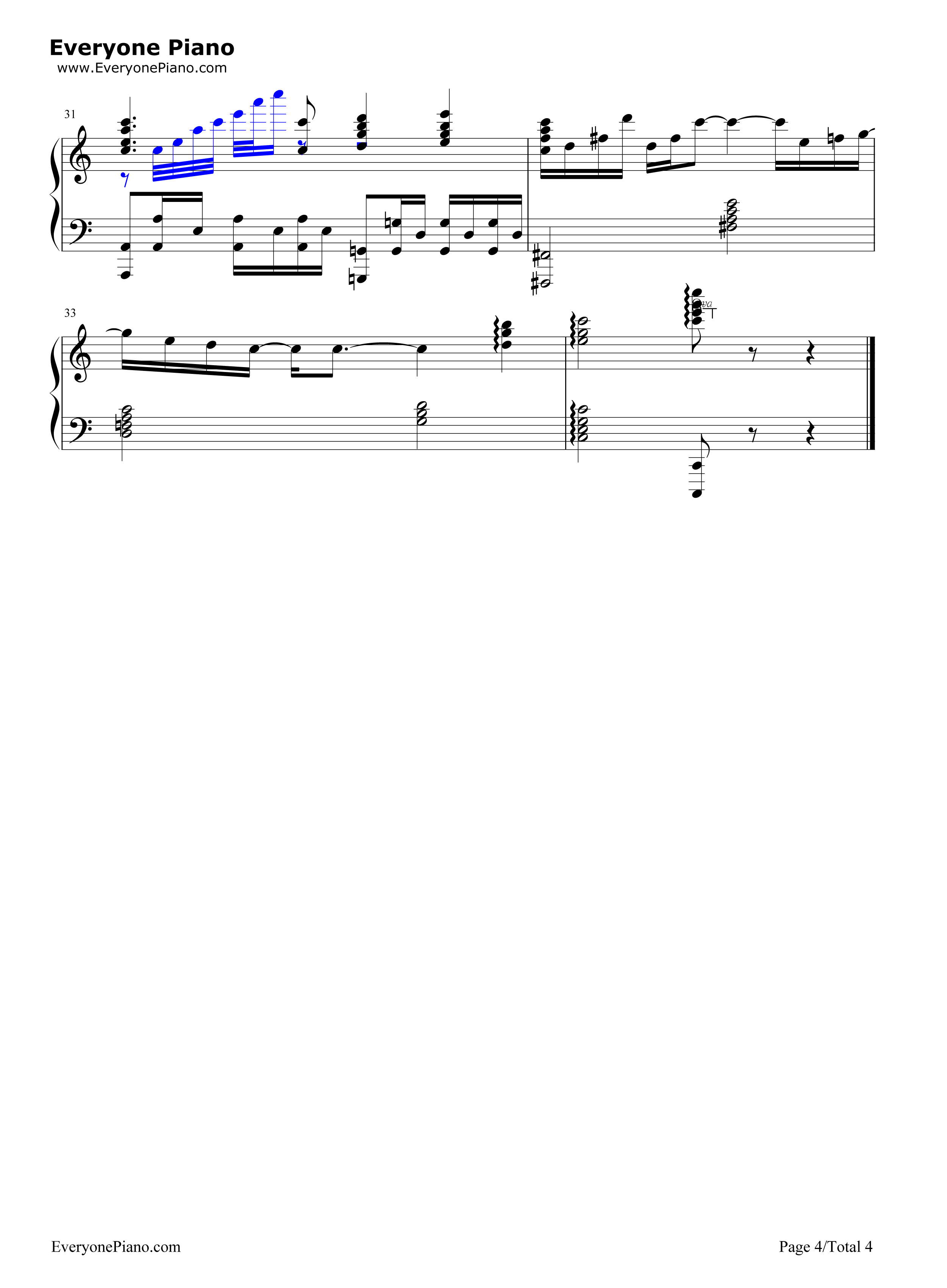 Over_and_Over钢琴谱_やなぎなぎ