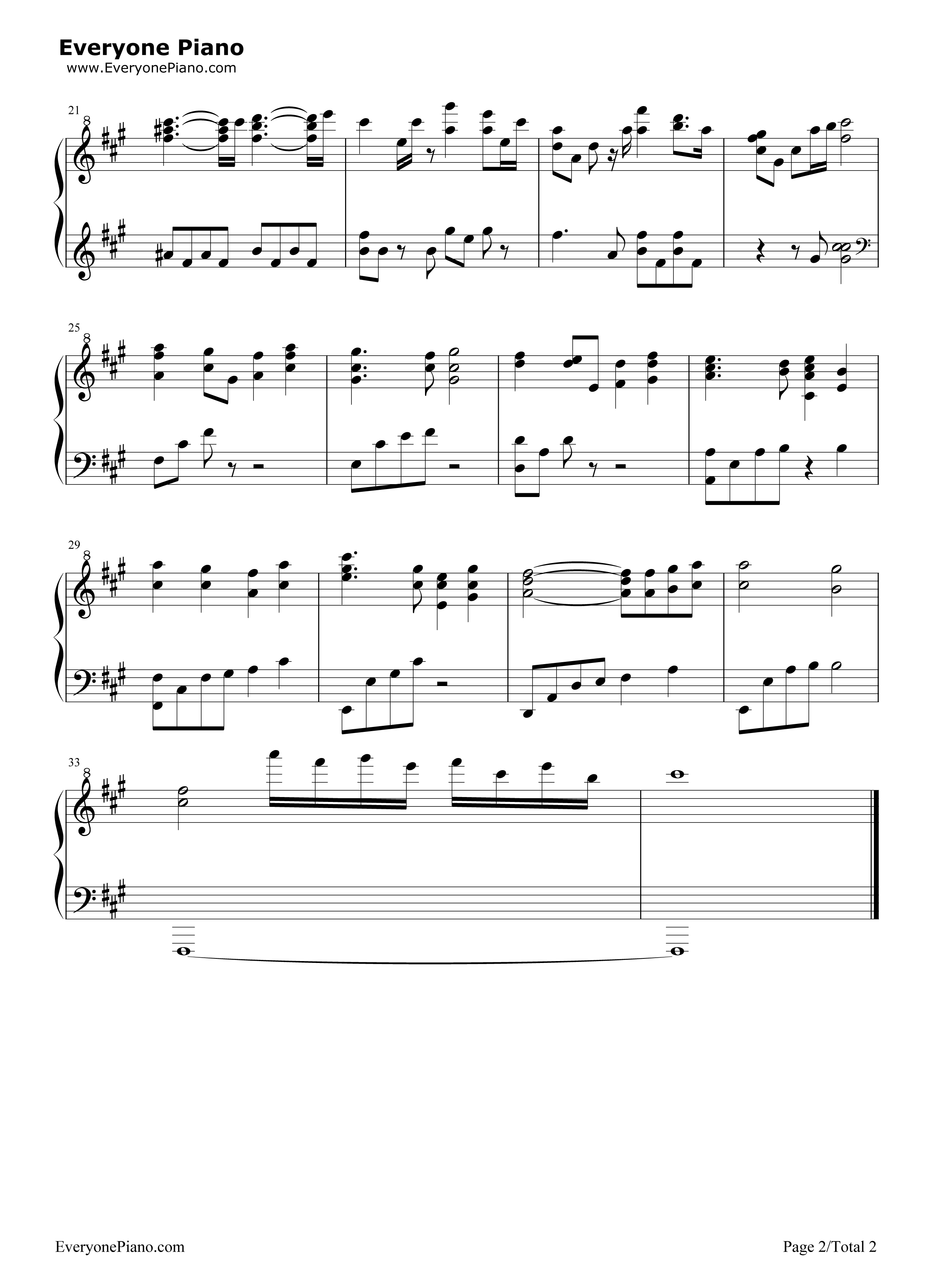 Pain钢琴谱_Aimee_B_及川リン