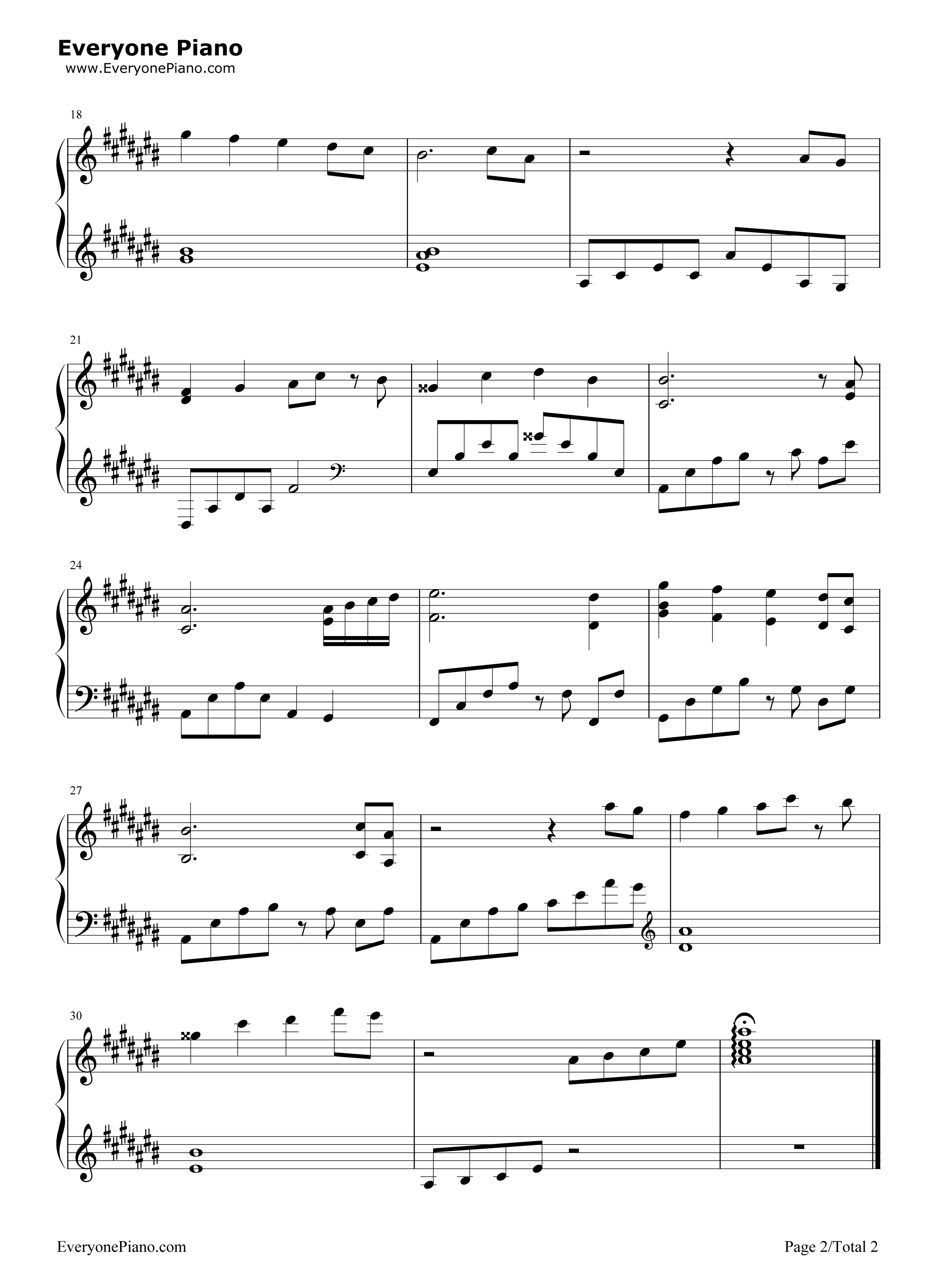 星之所在钢琴谱_伊藤和子