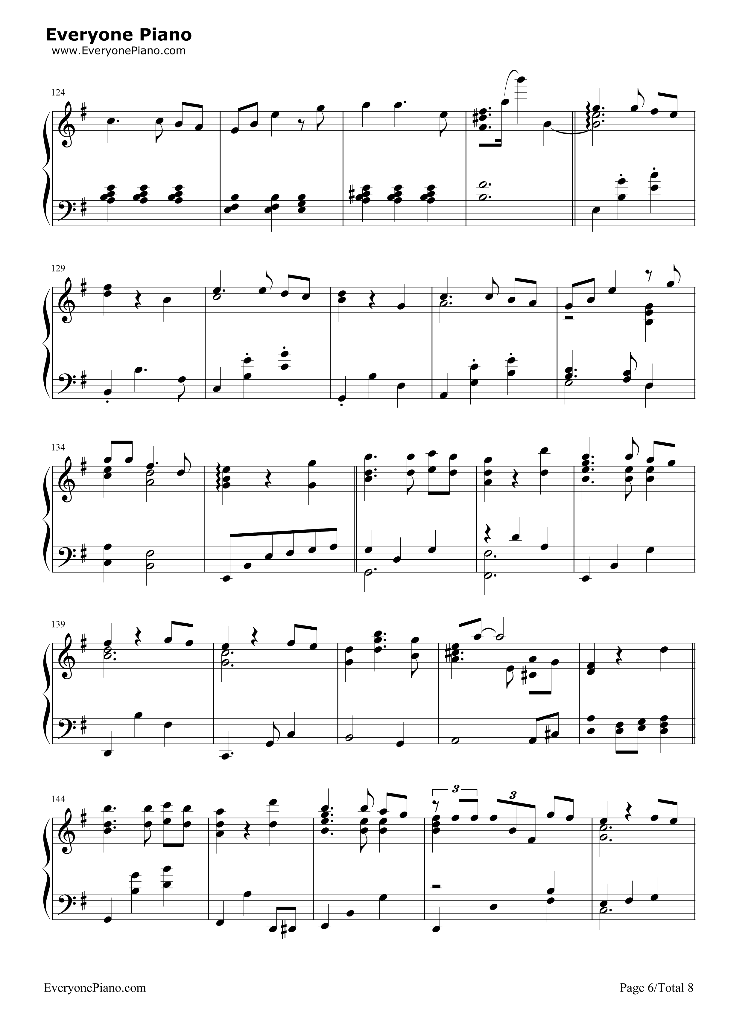 别了夏天钢琴谱_手嶌葵_宫崎骏