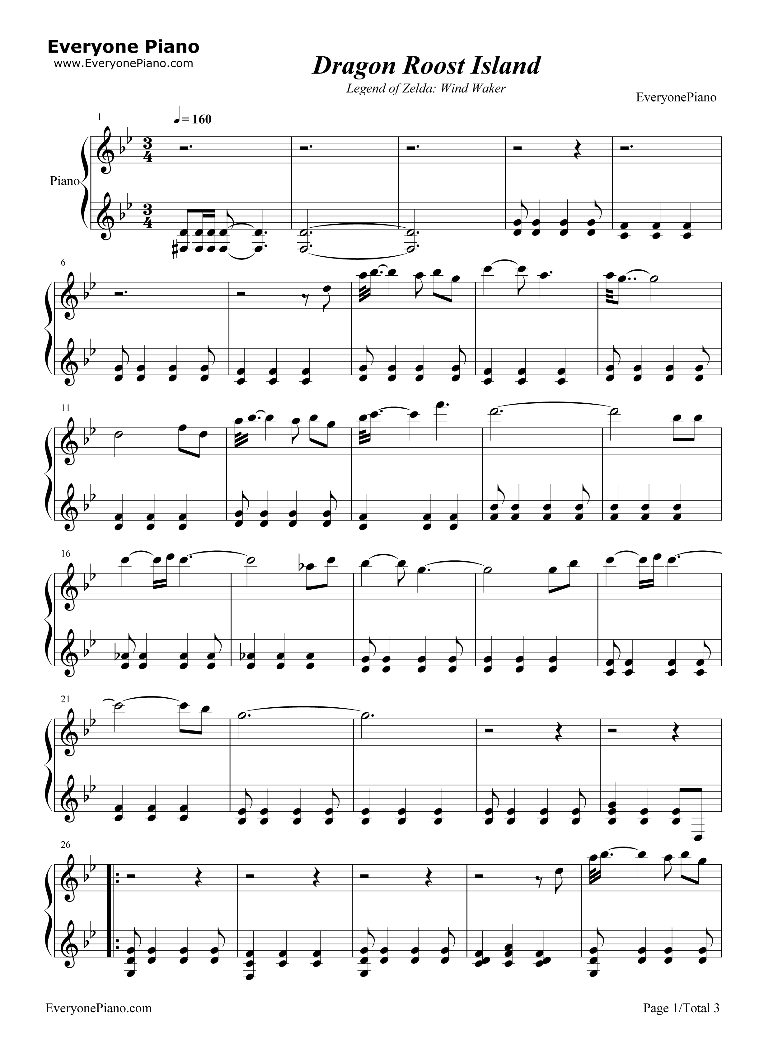 Dragon_Roost_Island钢琴谱_近藤浩治