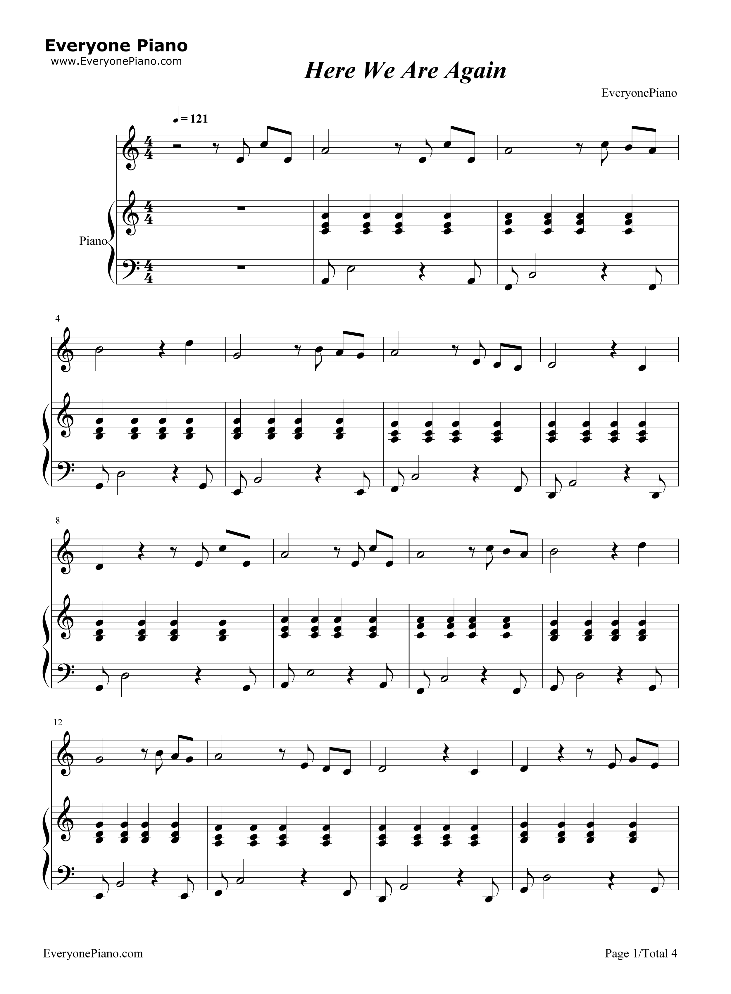 Here_We_Are_Again钢琴谱_CAGNET