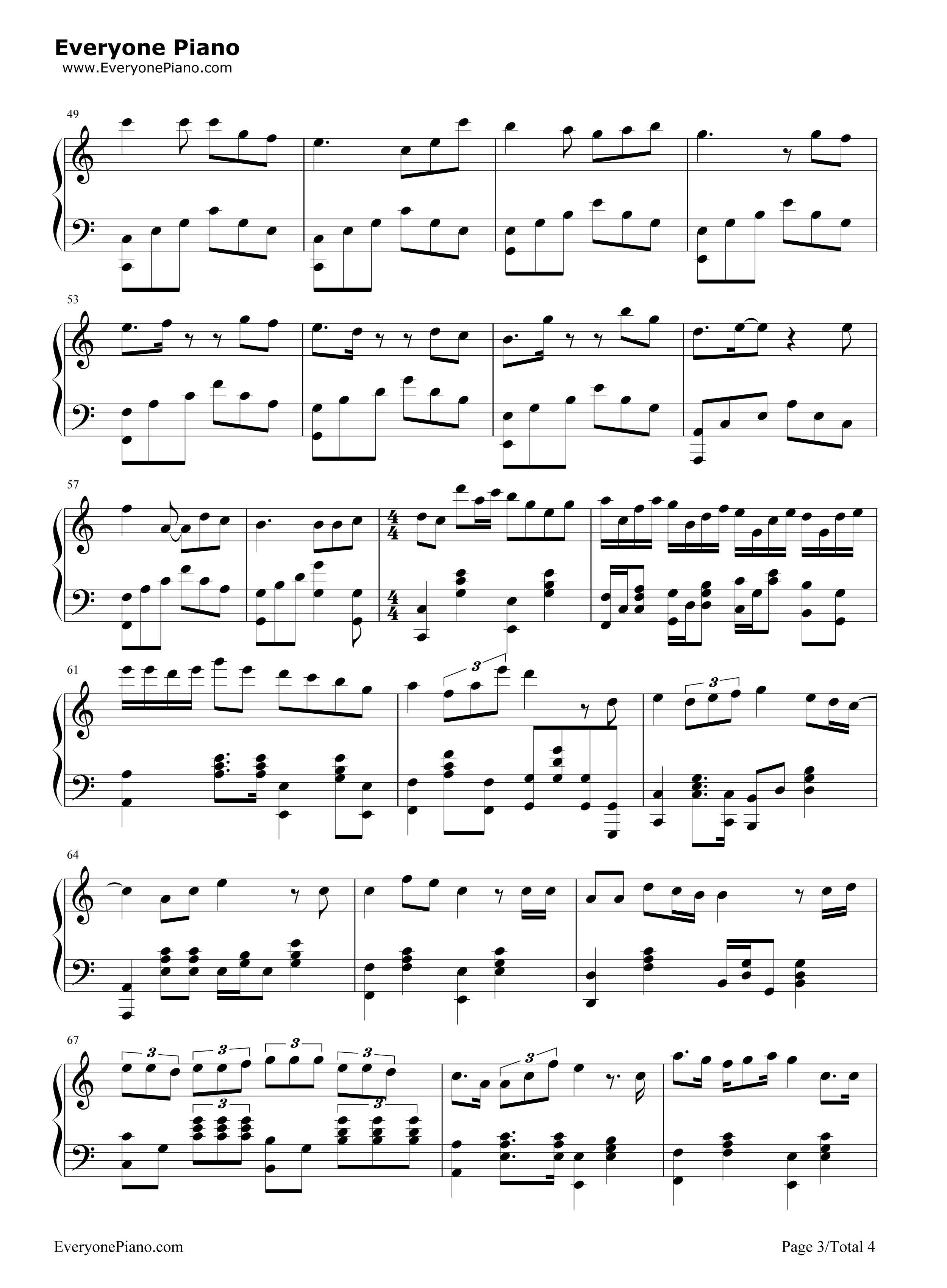 终身美丽钢琴谱_郑秀文