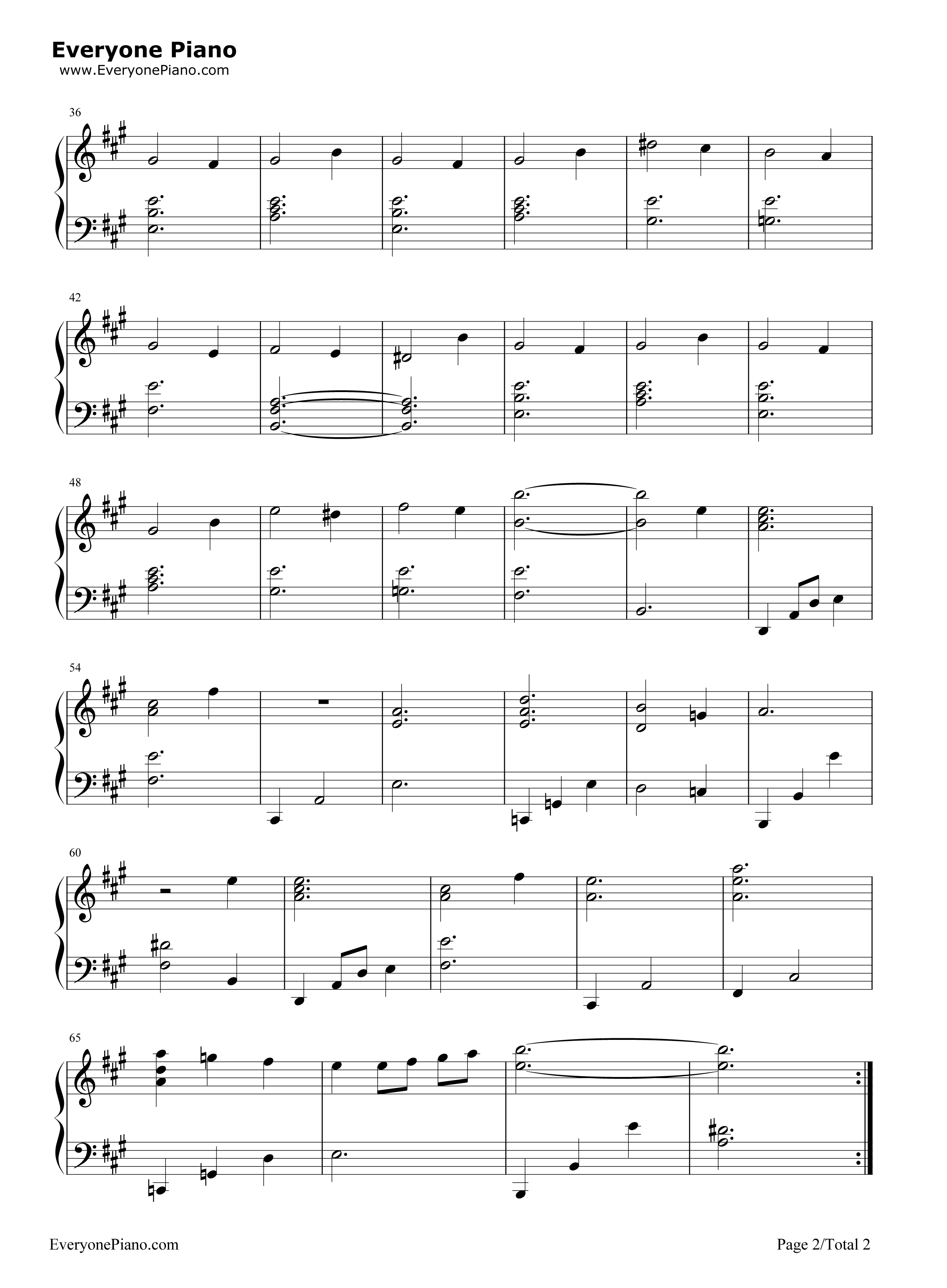 Aryll's_Theme钢琴谱_近藤浩治