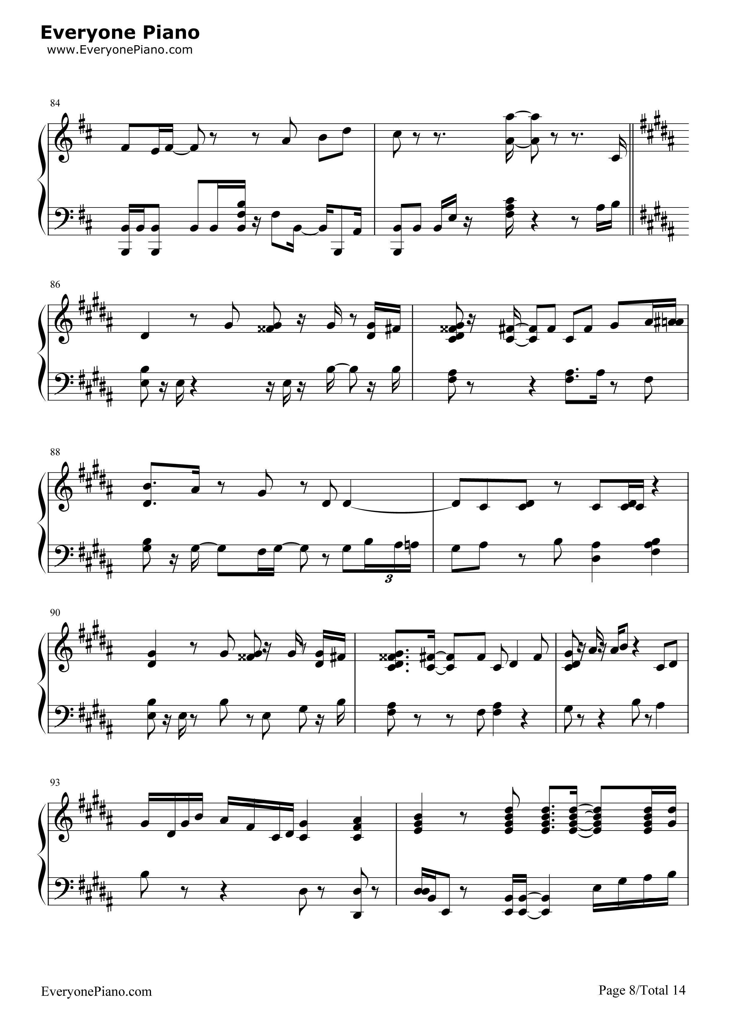 鸟之诗钢琴谱_Lia