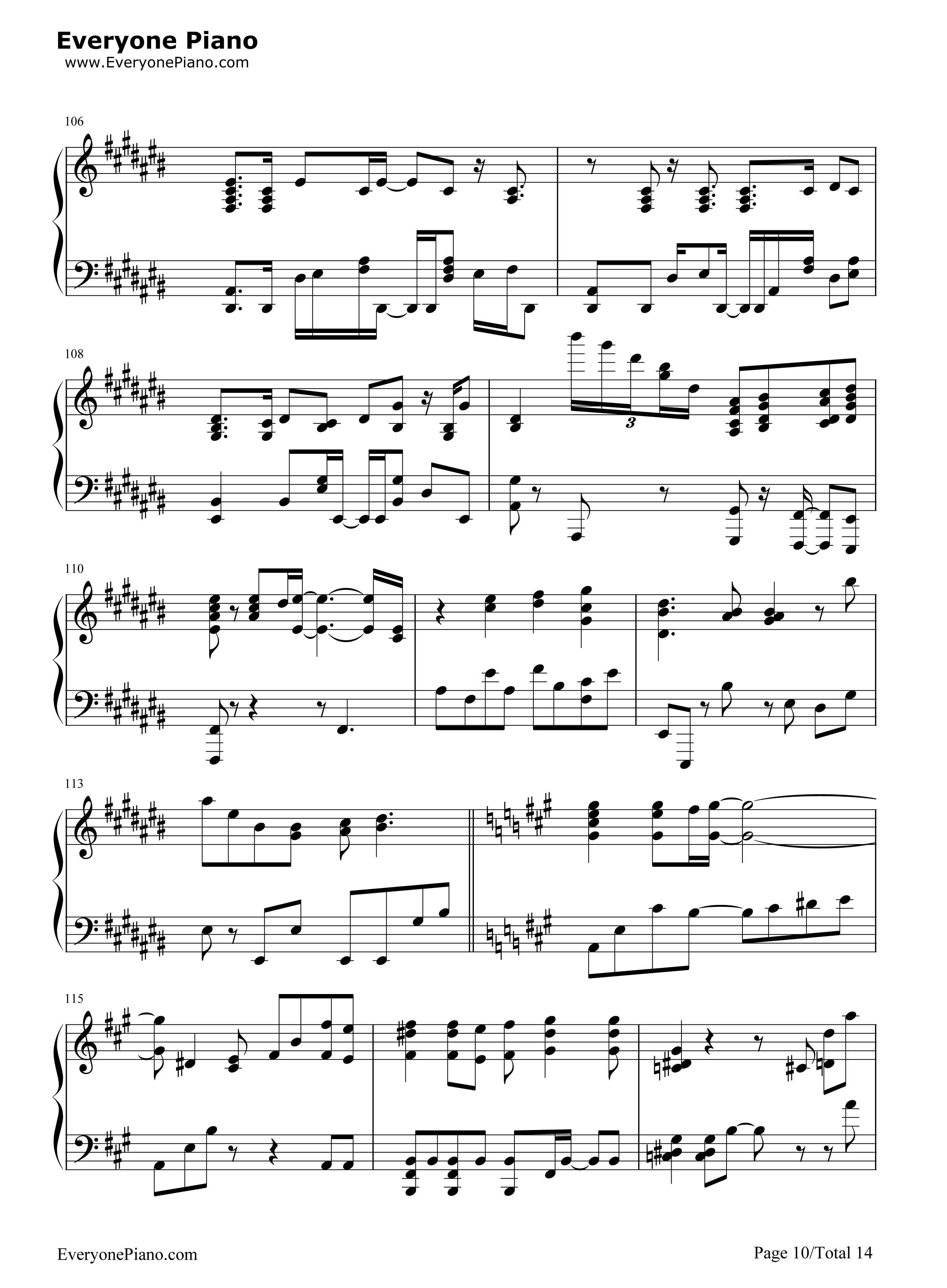 鸟之诗钢琴谱_Lia