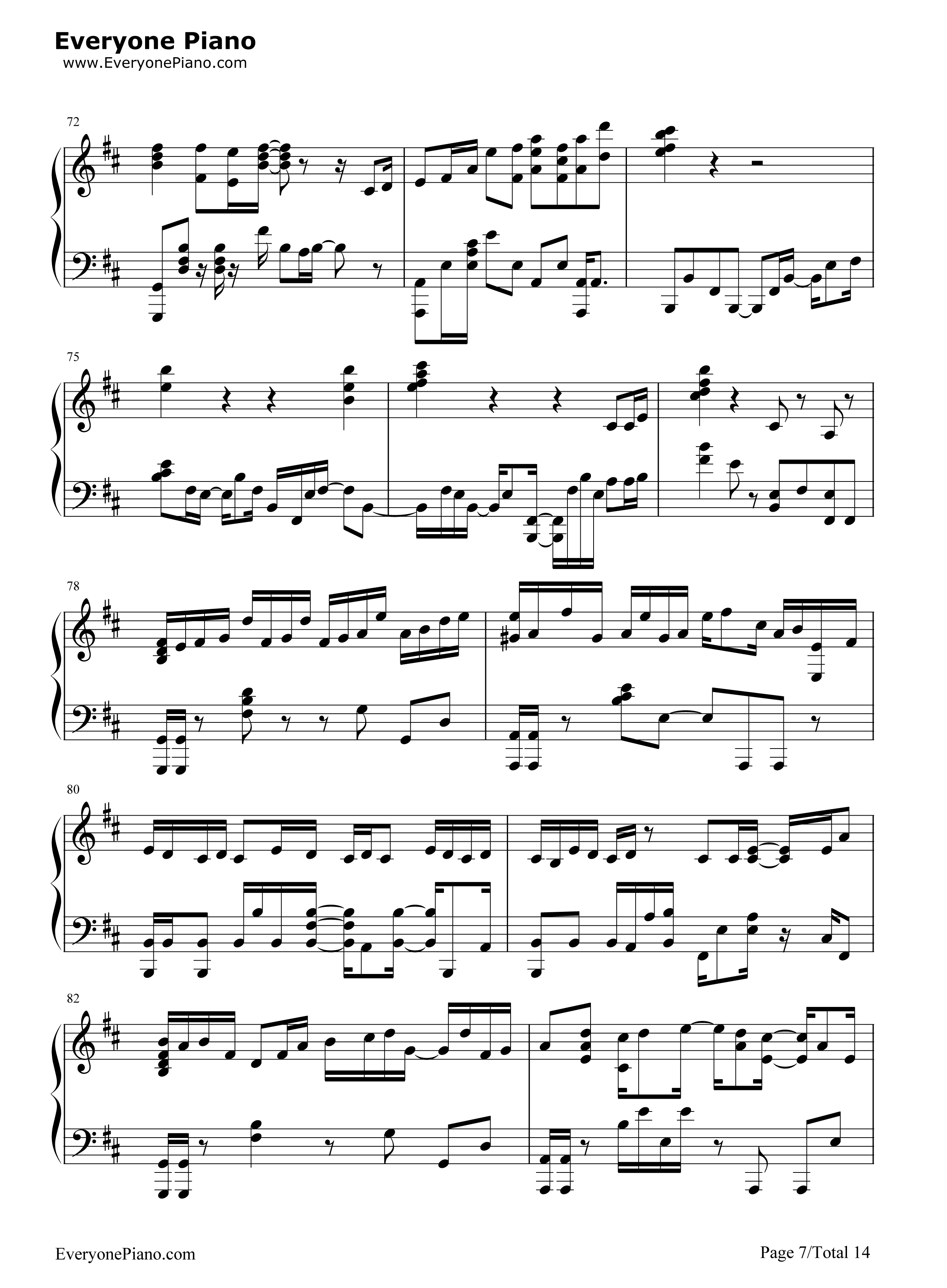 鸟之诗钢琴谱_Lia