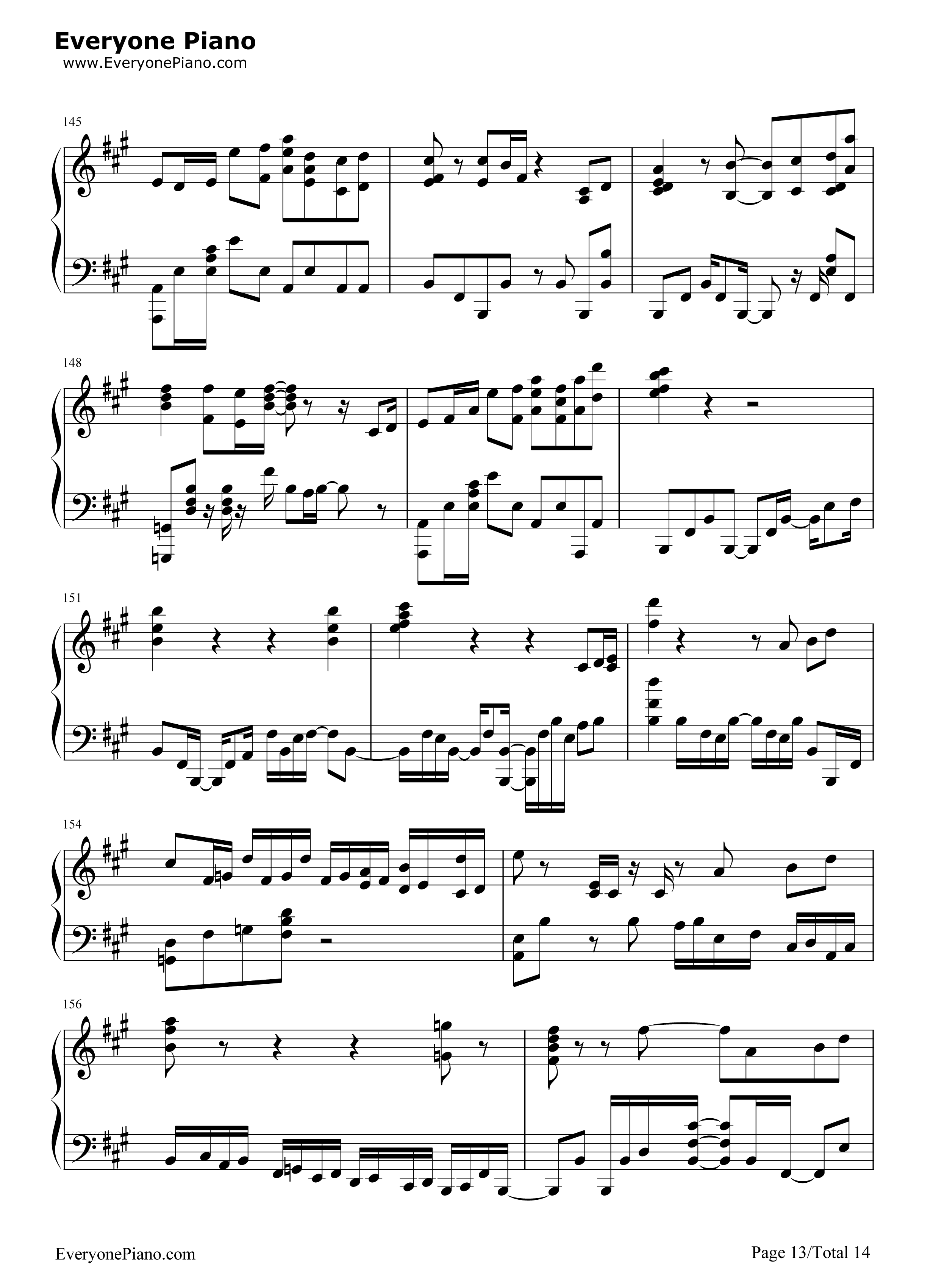 鸟之诗钢琴谱_Lia