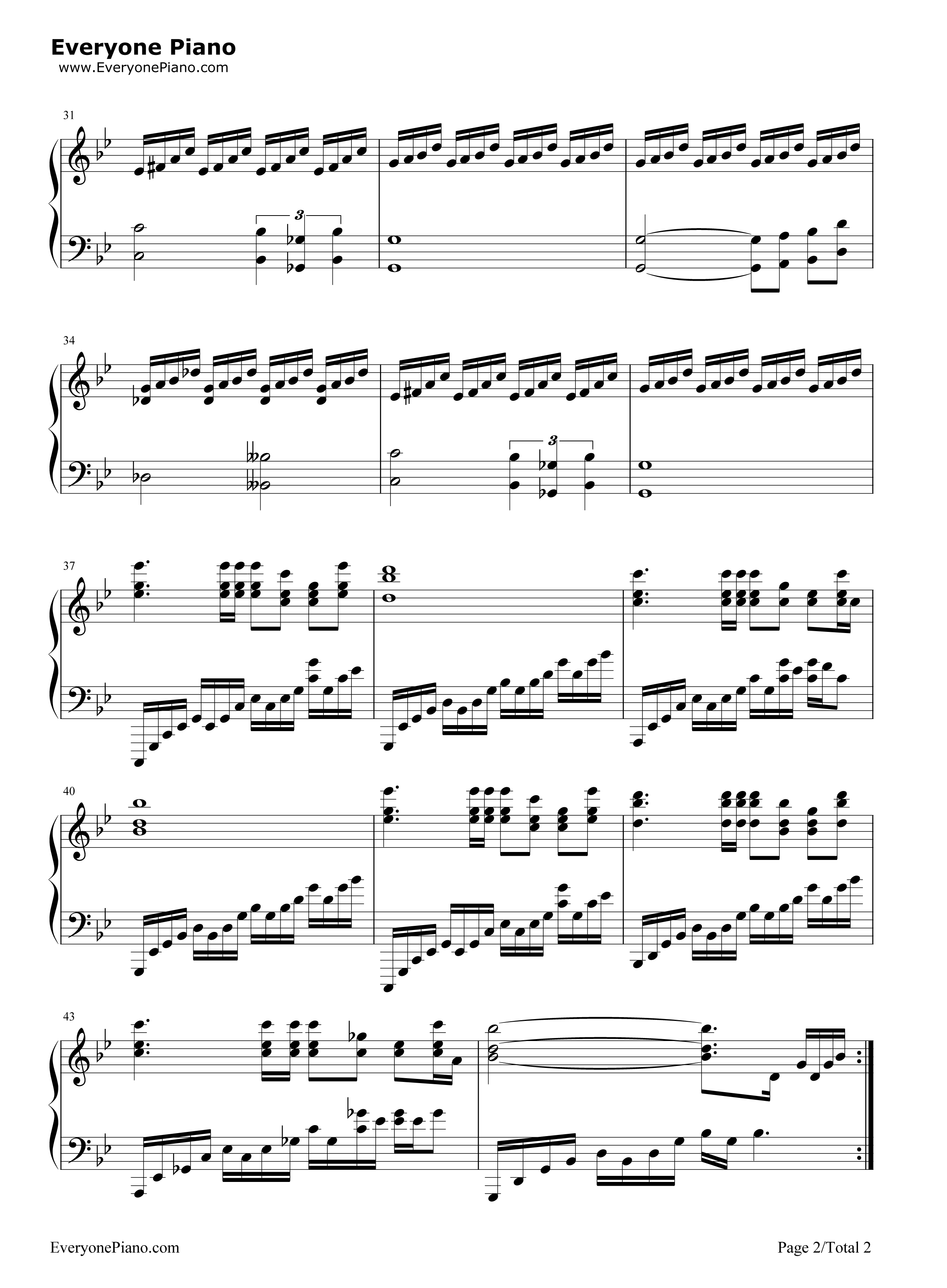 Farewell_Hyrule_King钢琴谱_永田権太