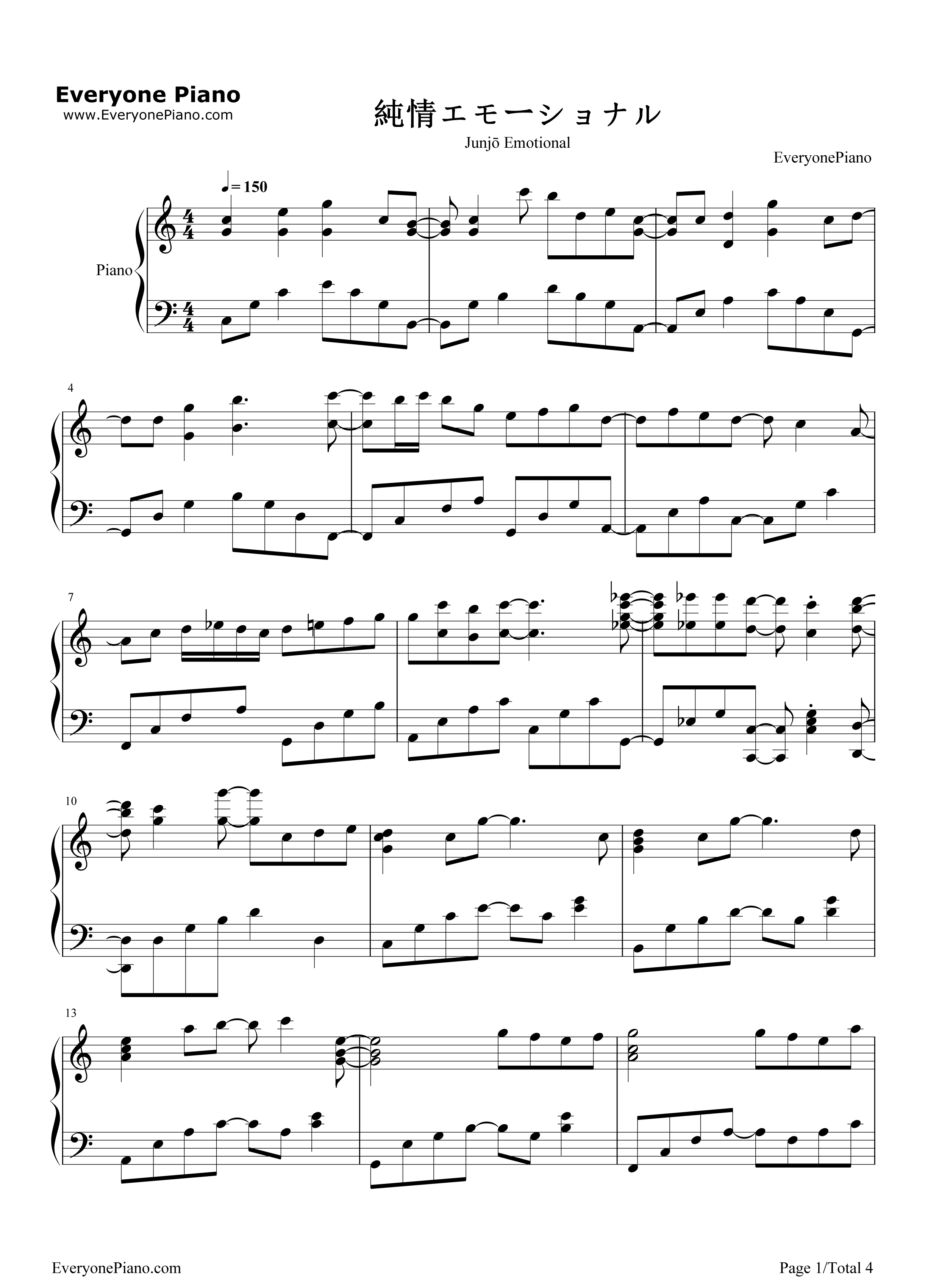 純情エモーショナル钢琴谱_buzzG