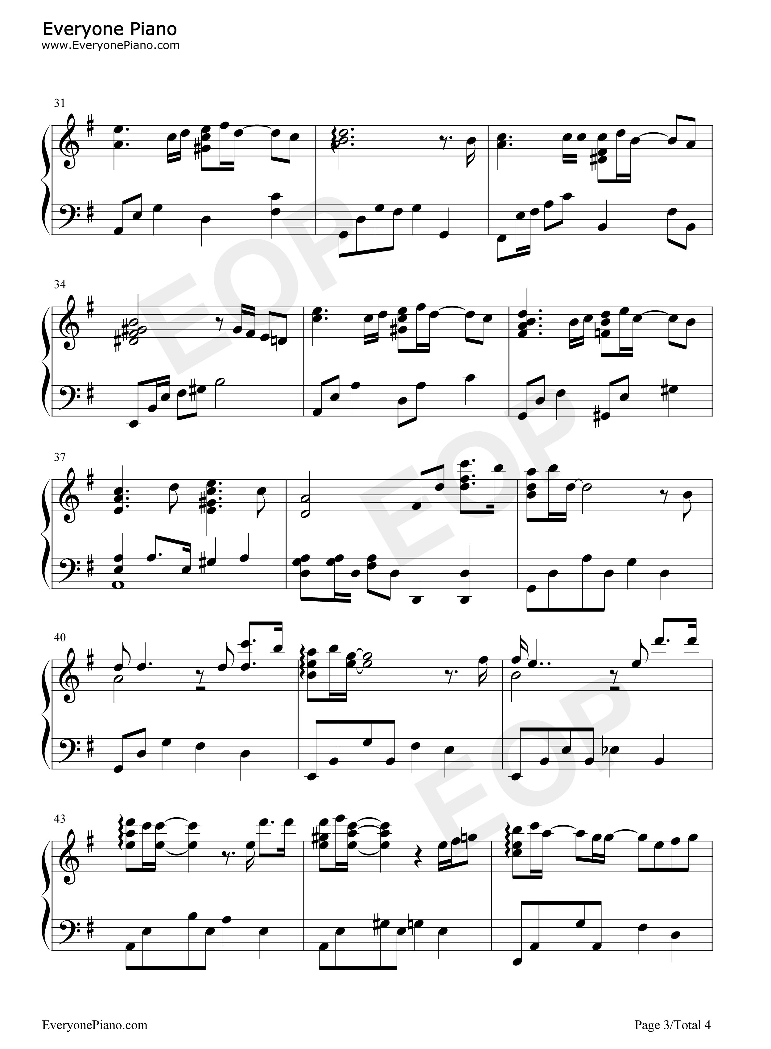 My_Destiny钢琴谱_Lyn