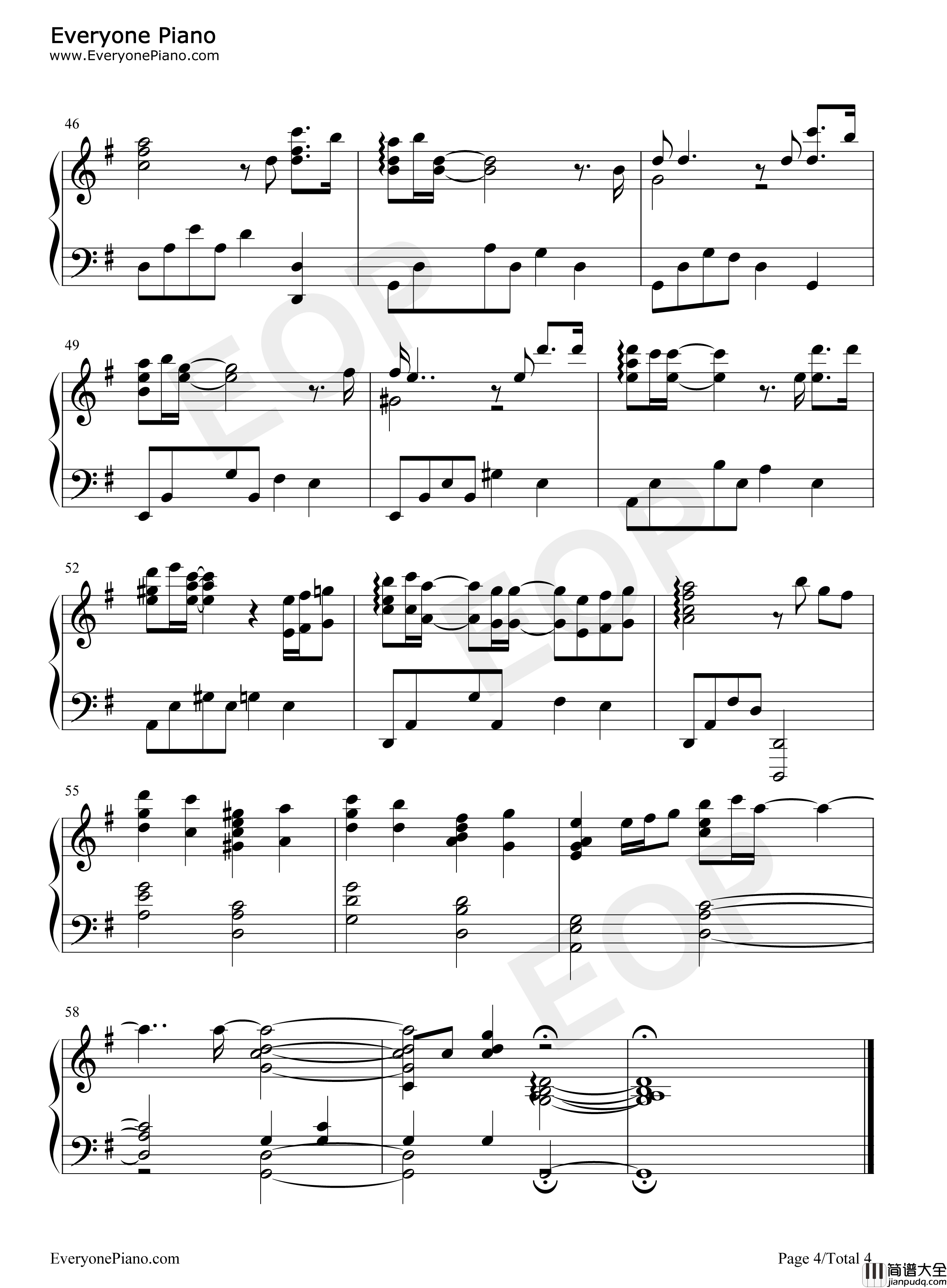 My_Destiny钢琴谱_Lyn