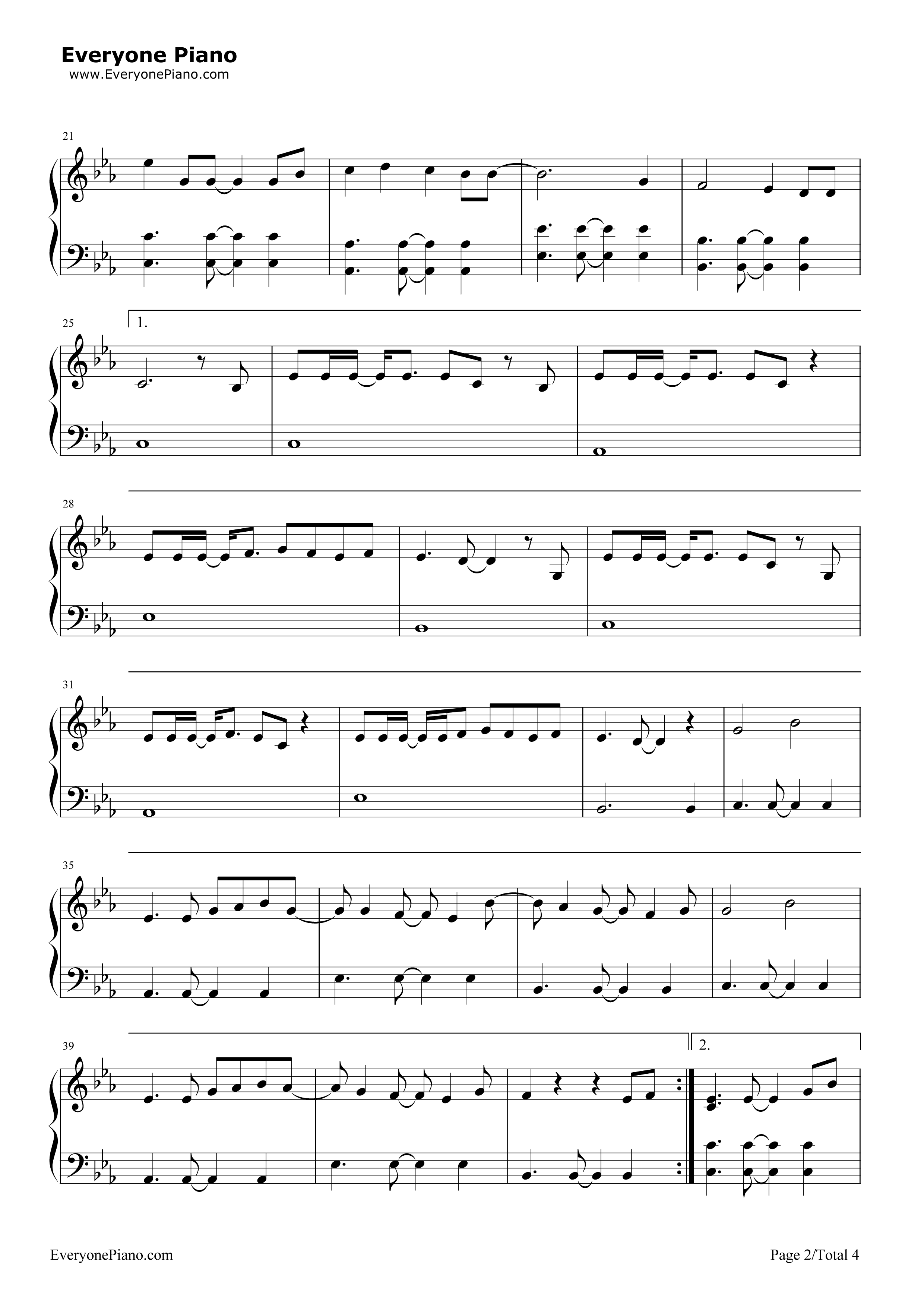 Stay With Me钢琴谱_朴灿烈_Punch