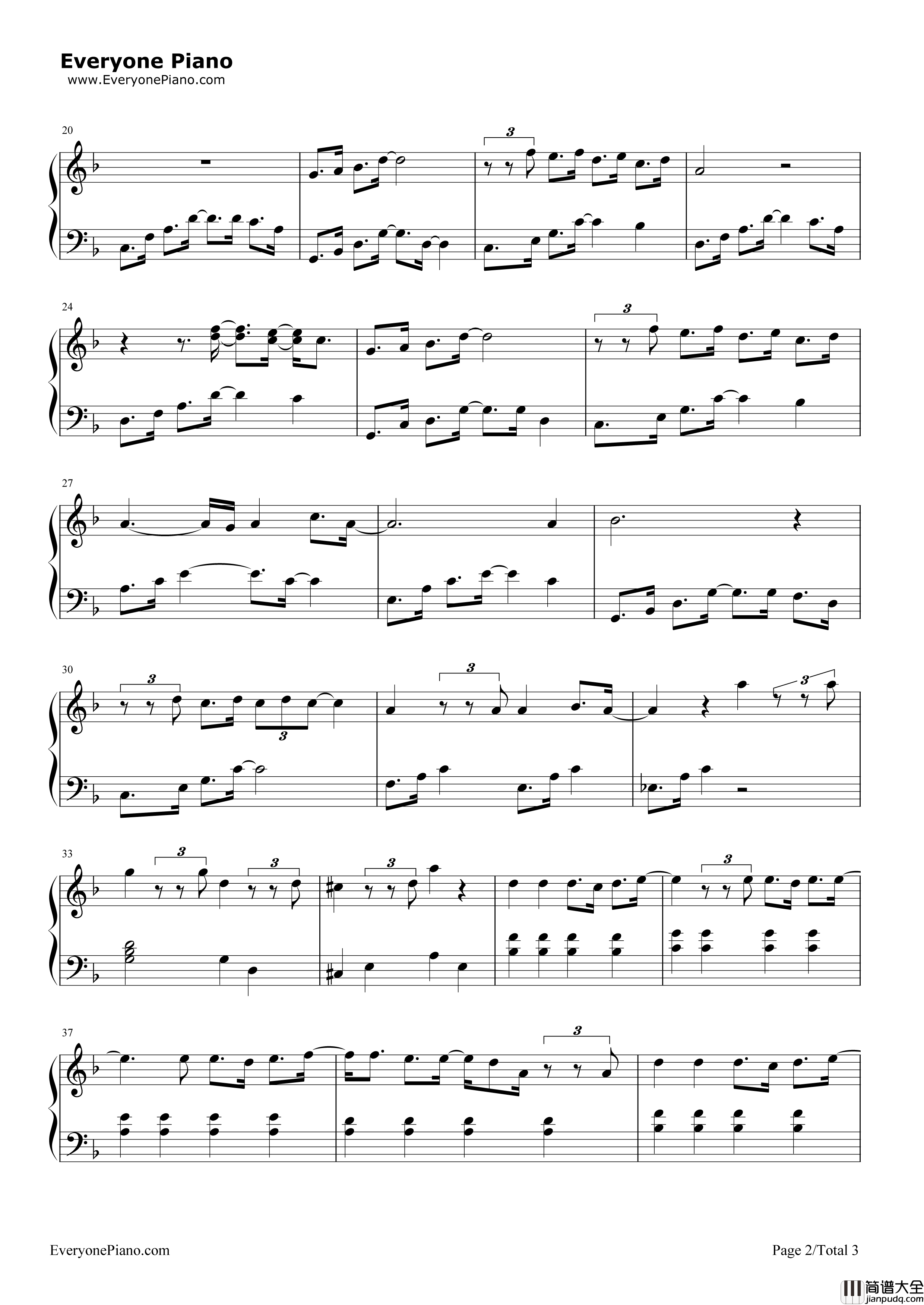 City_of_Stars钢琴谱_Ryan_Gosling_Emma_Stone