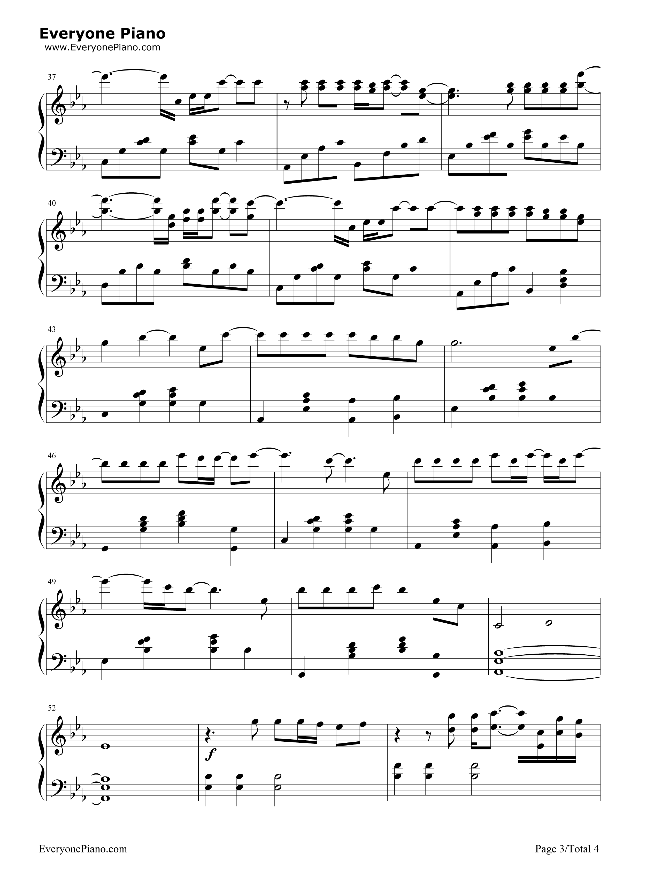 DOWN钢琴谱_杰森·沃克__Jason_Walker