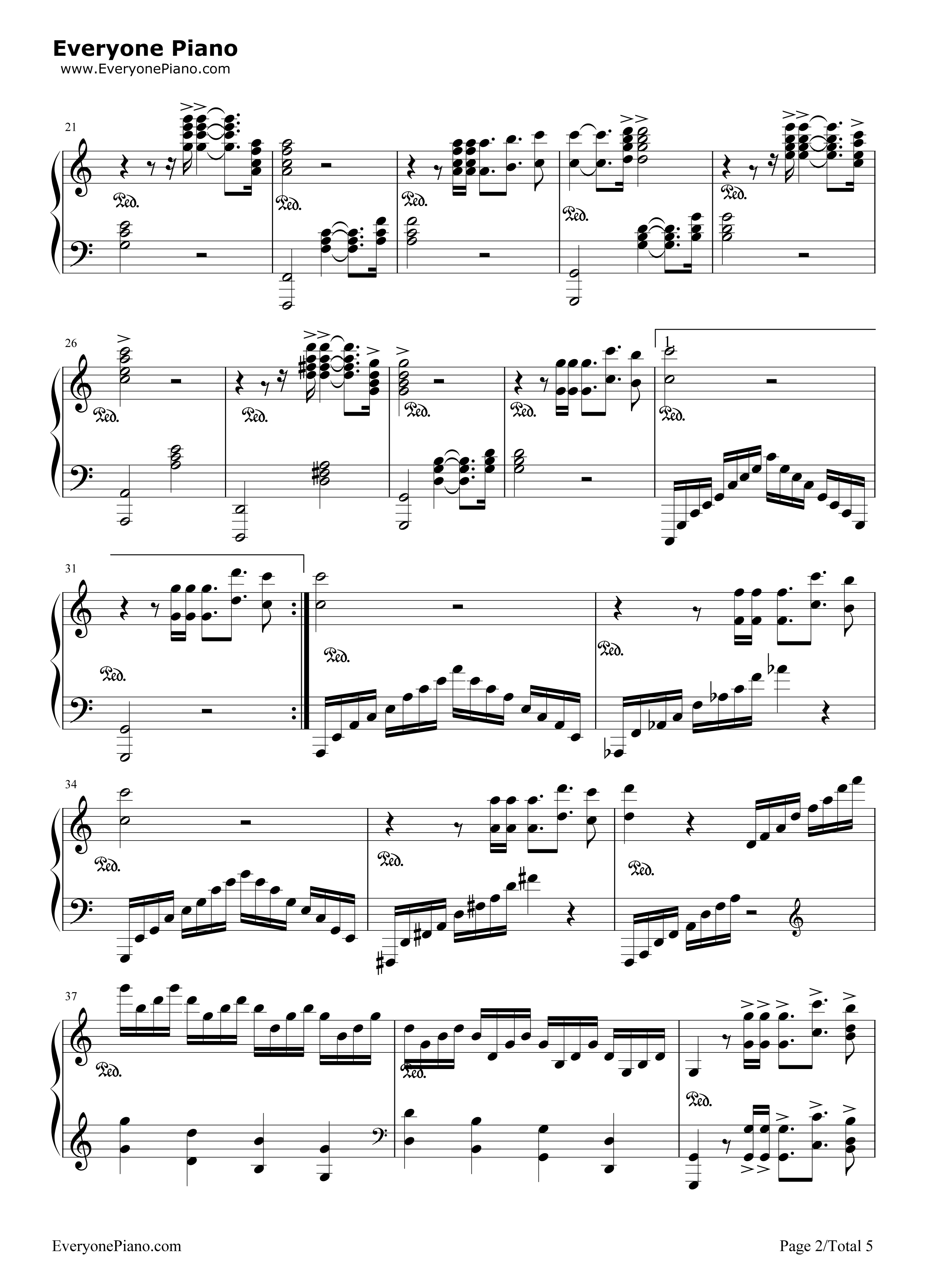 Wonderland钢琴谱_马克西姆