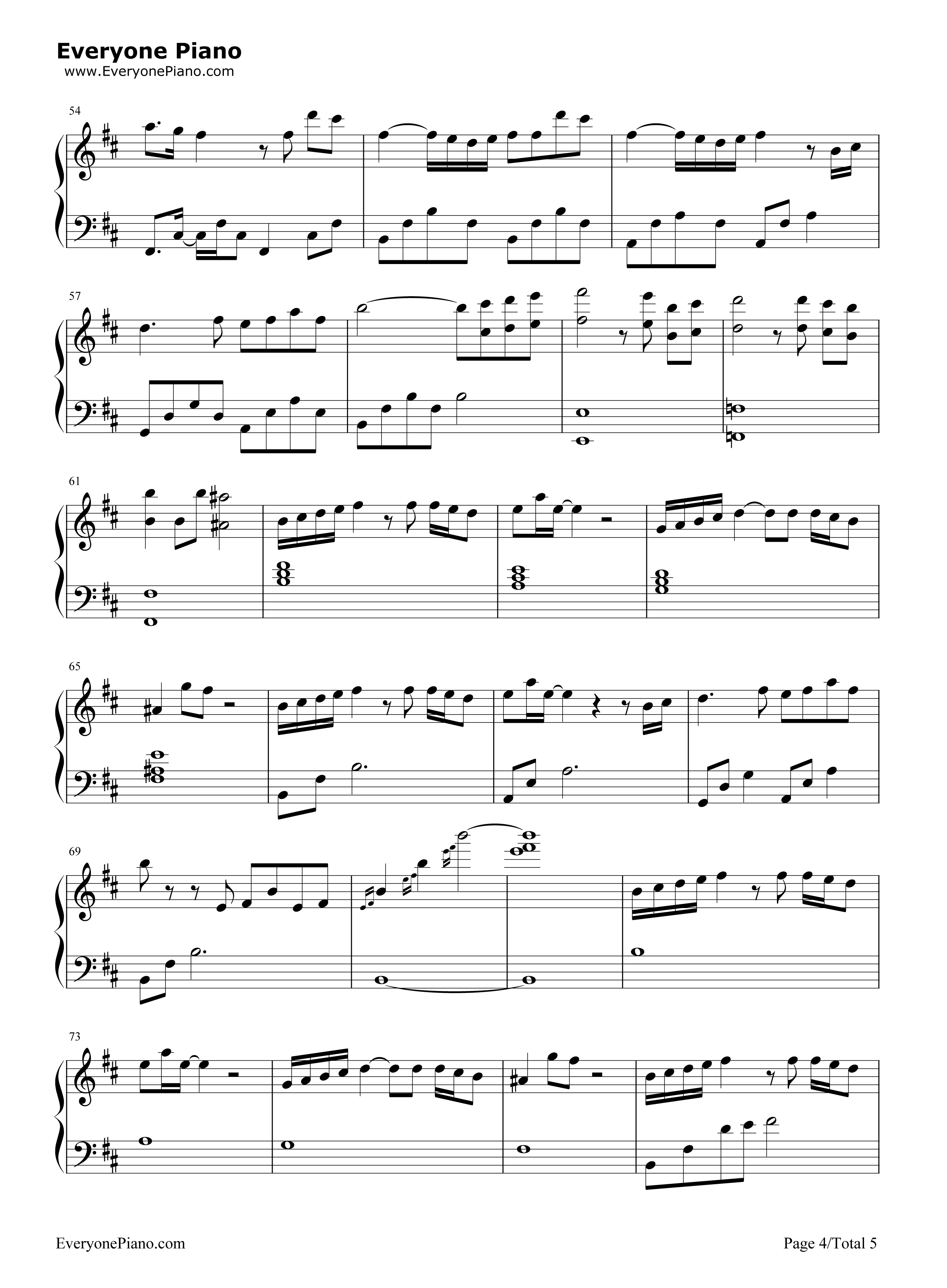 昔日钢琴谱_渡梓