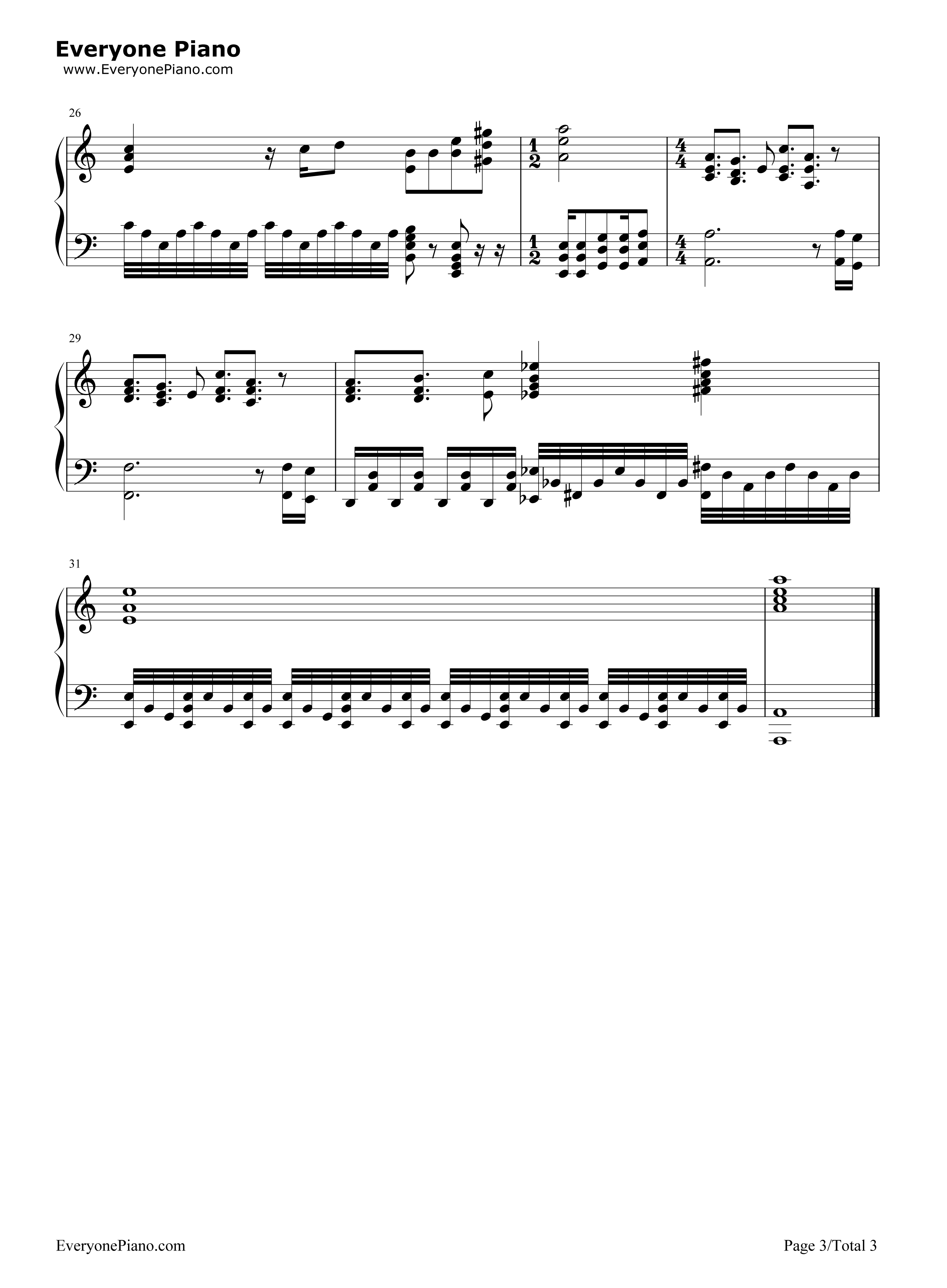 STAND_PROUD钢琴谱_桥本仁