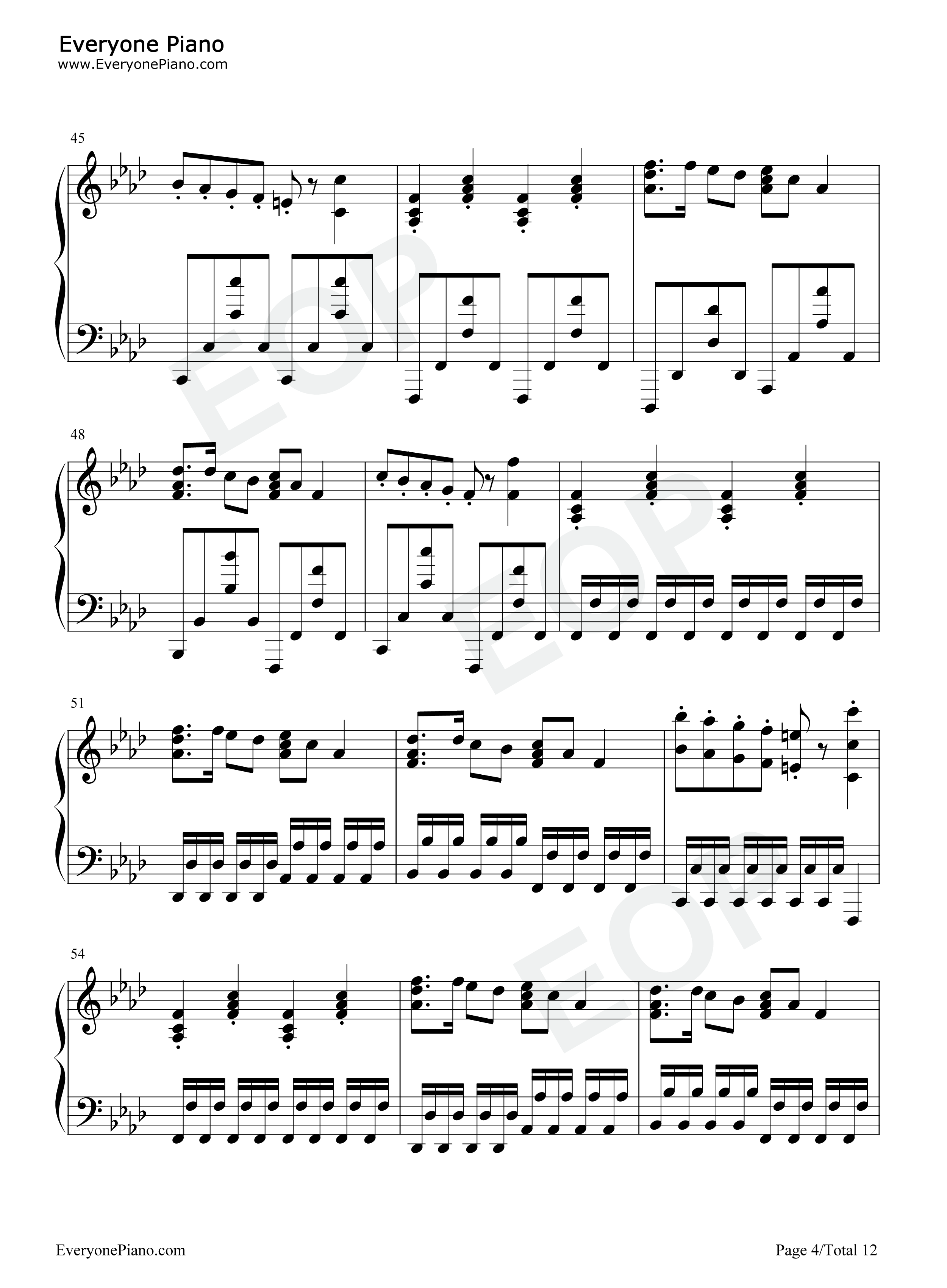 Moskau钢琴谱_Dschinghis_Khan