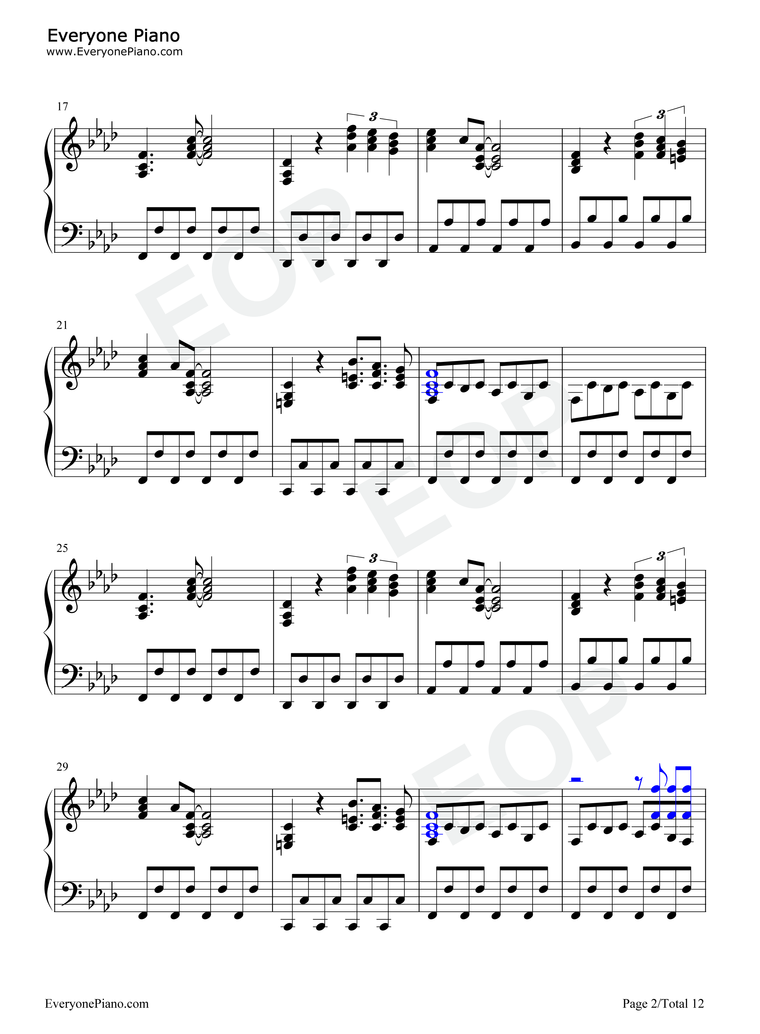 Moskau钢琴谱_Dschinghis_Khan