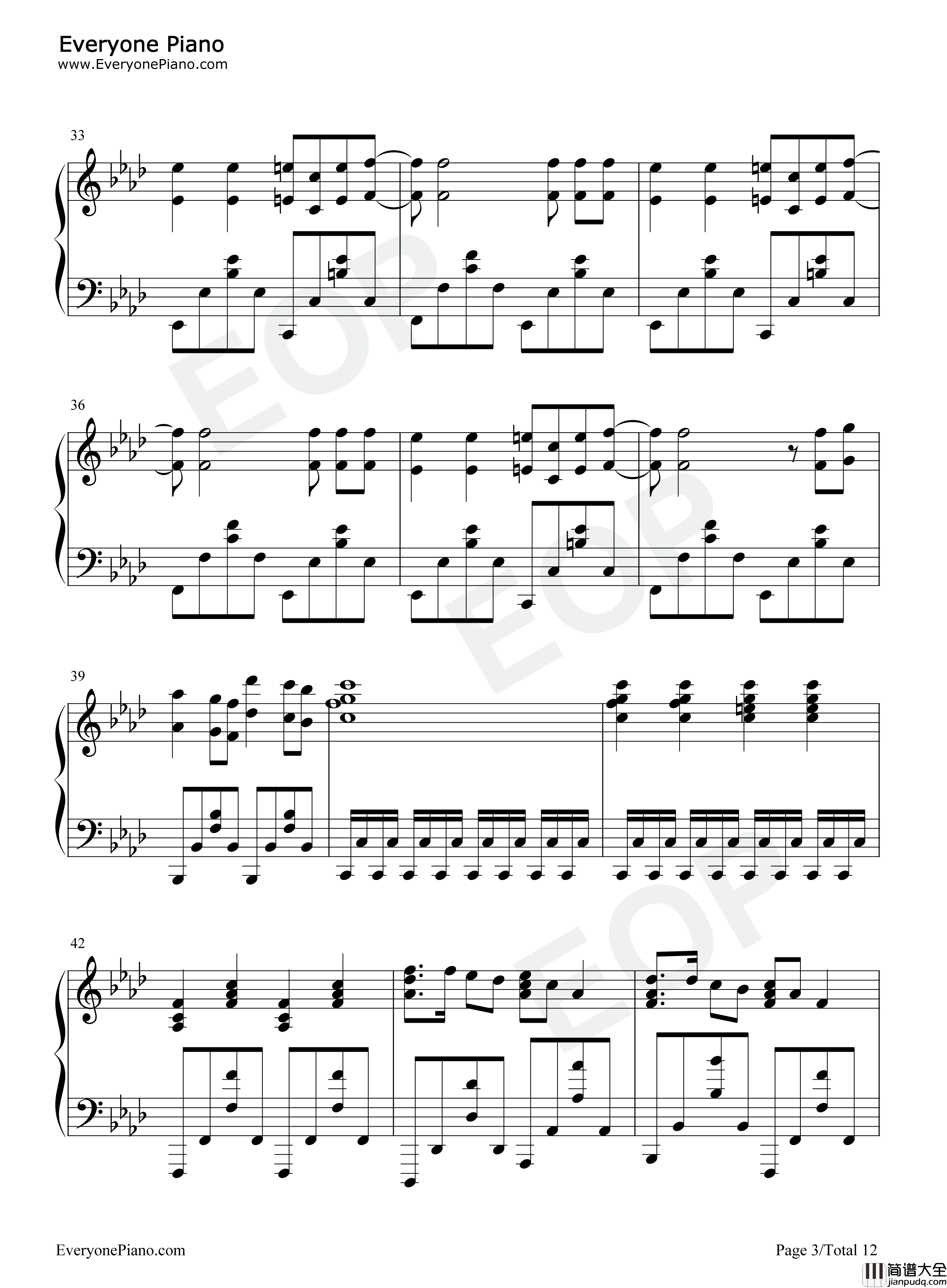 Moskau钢琴谱_Dschinghis_Khan