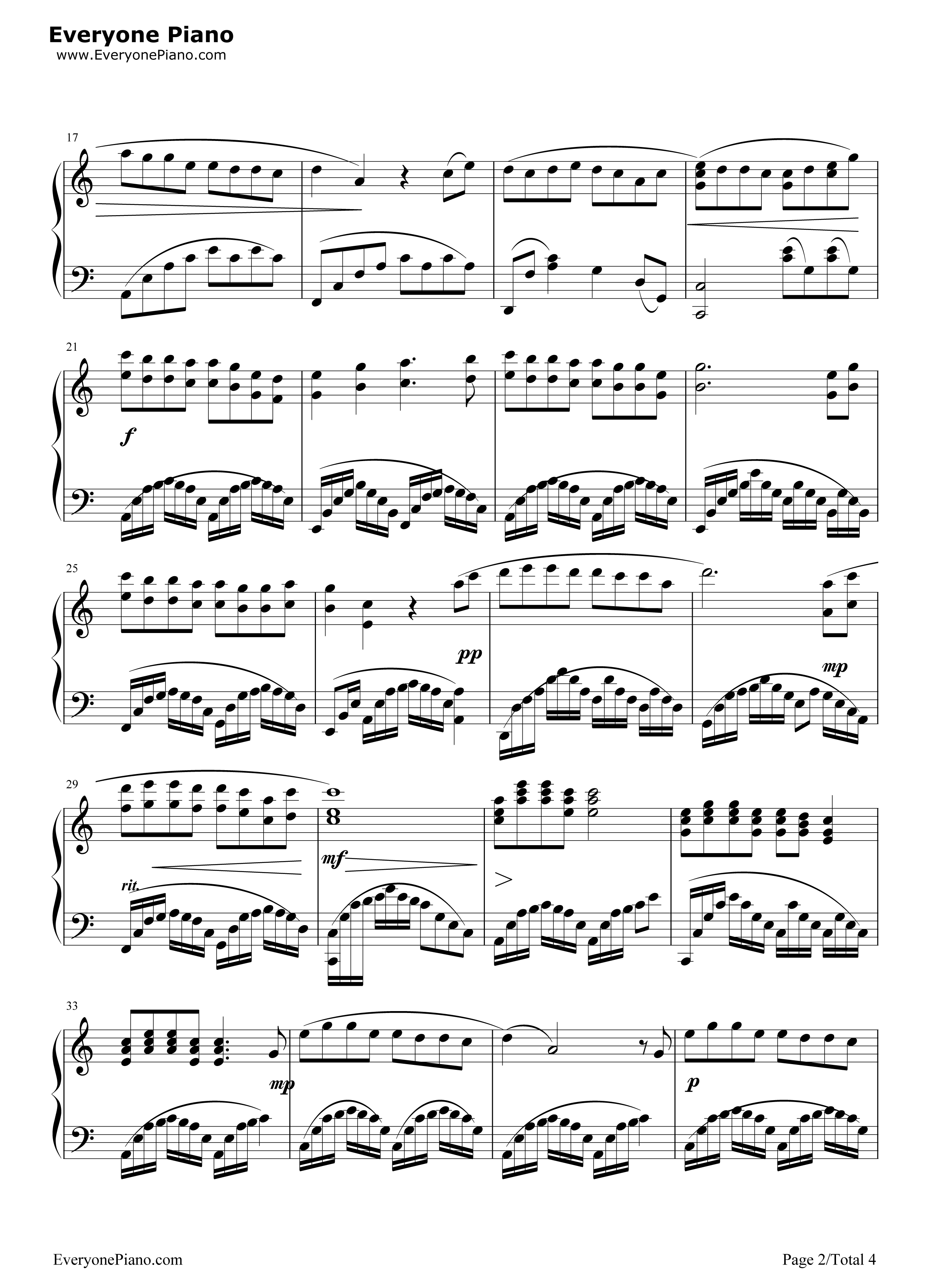 Colors_of_the_Wind钢琴谱_Vanessa_Williams _凡妮莎·威廉斯