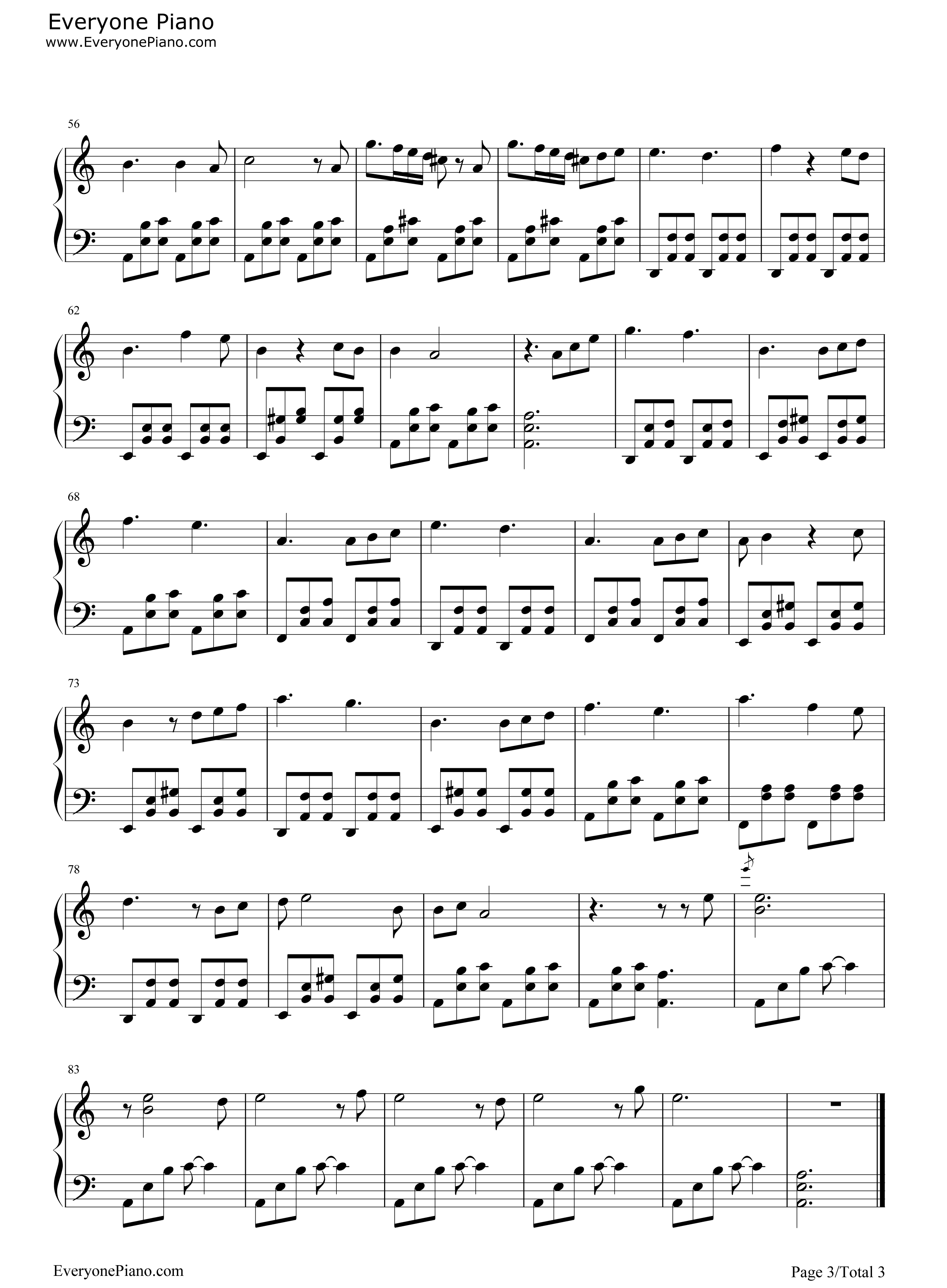 花样年华钢琴谱_梁朝伟_吴恩琪