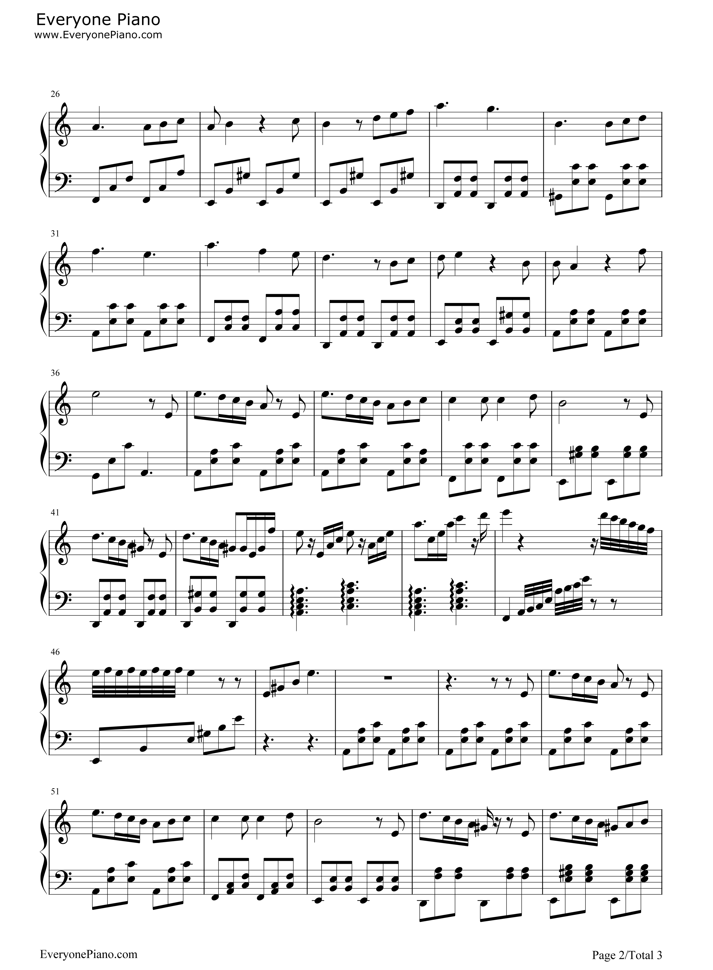 花样年华钢琴谱_梁朝伟_吴恩琪