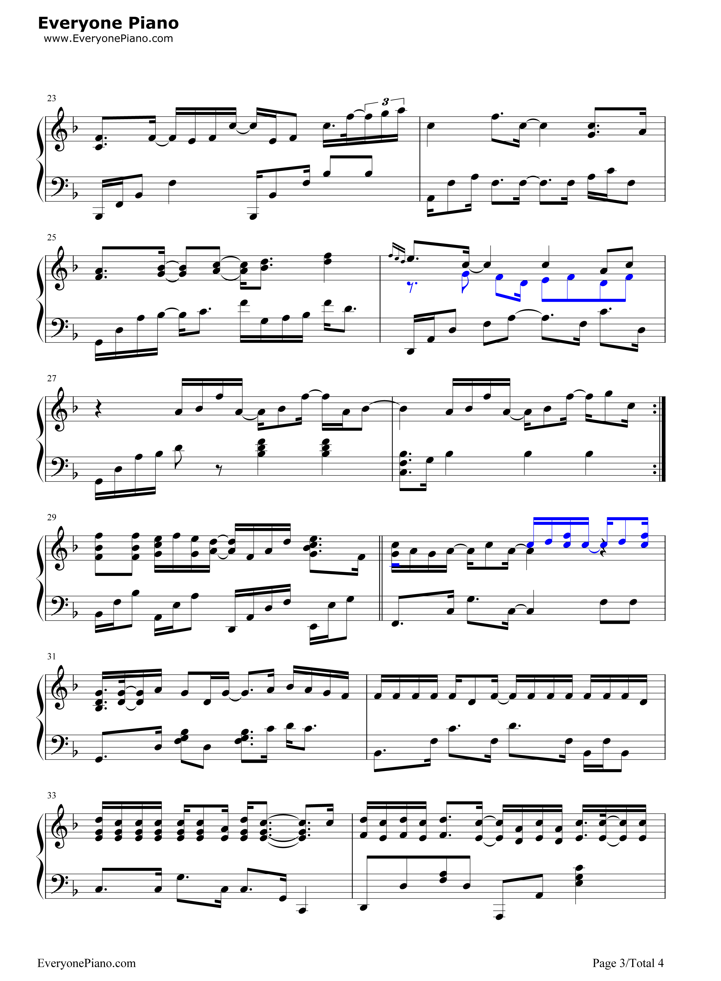 漂洋过海来看你钢琴谱_朱亚文__王丽坤