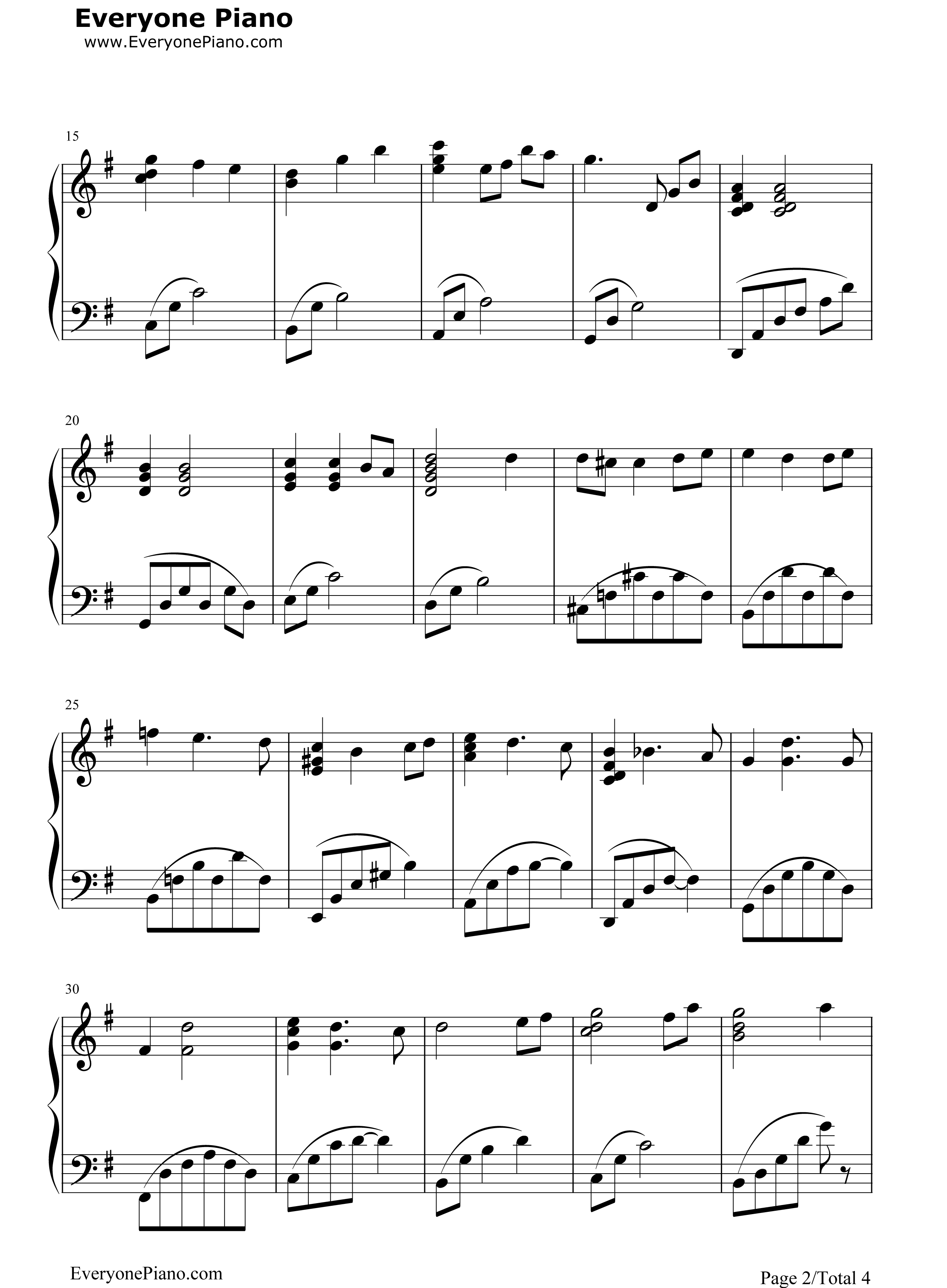 千寻的华尔兹钢琴谱_久石让_宫崎骏