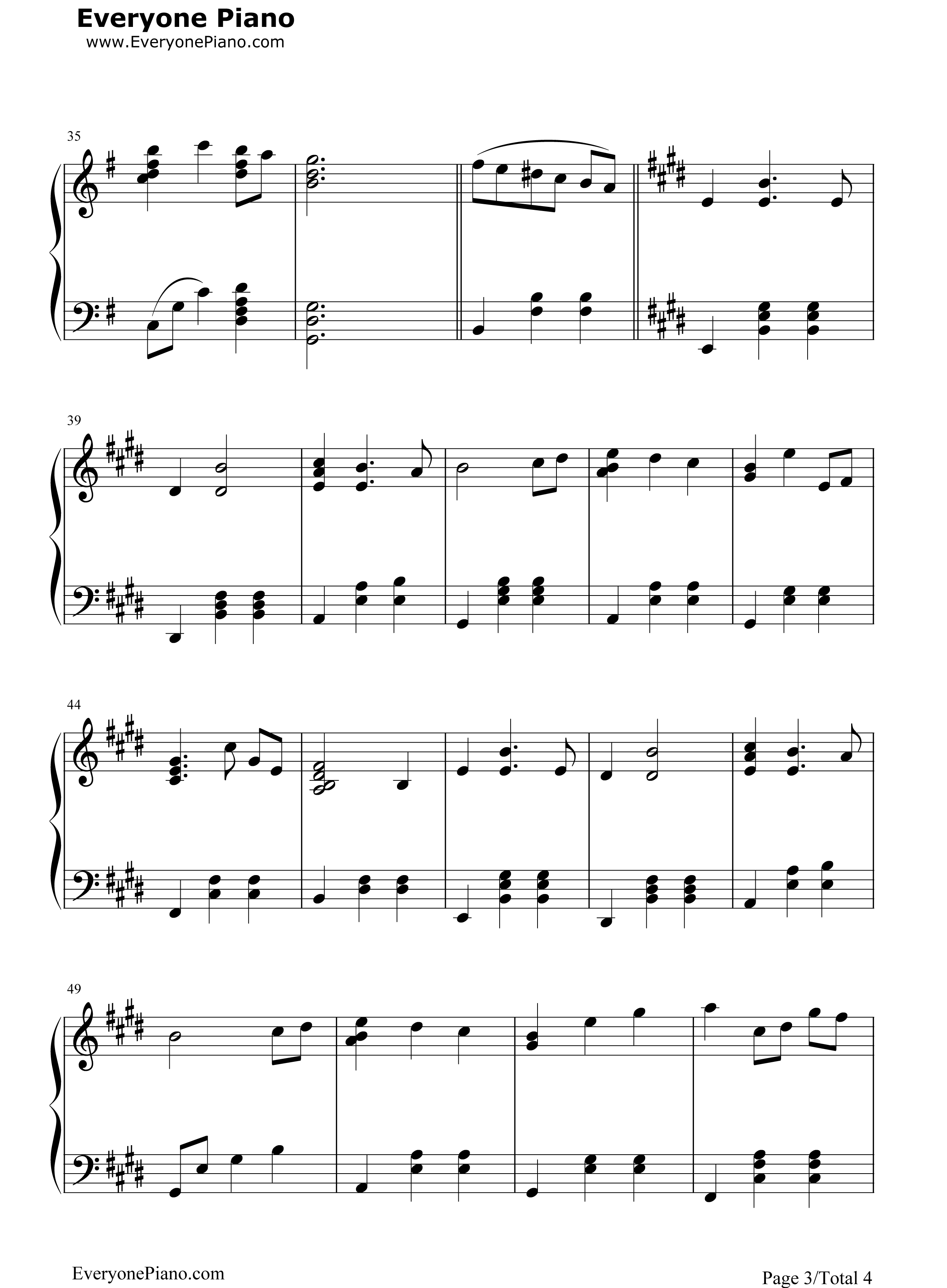 千寻的华尔兹钢琴谱_久石让_宫崎骏