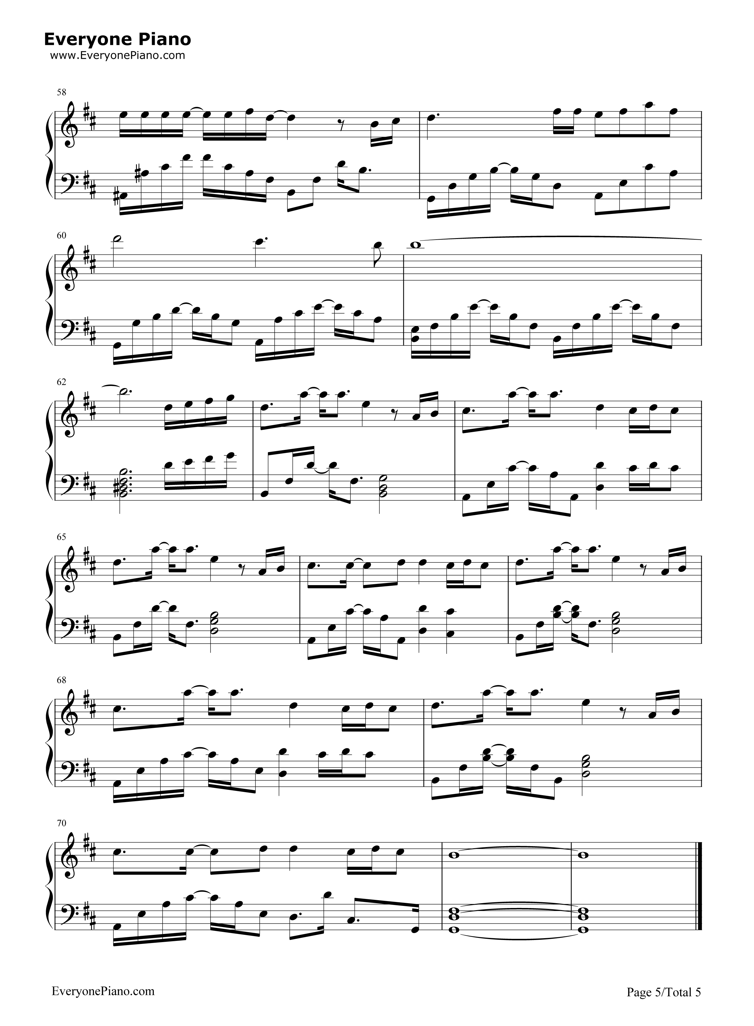 _名侦探柯南―迷宫的十字路口_主题曲钢琴谱_仓木麻衣