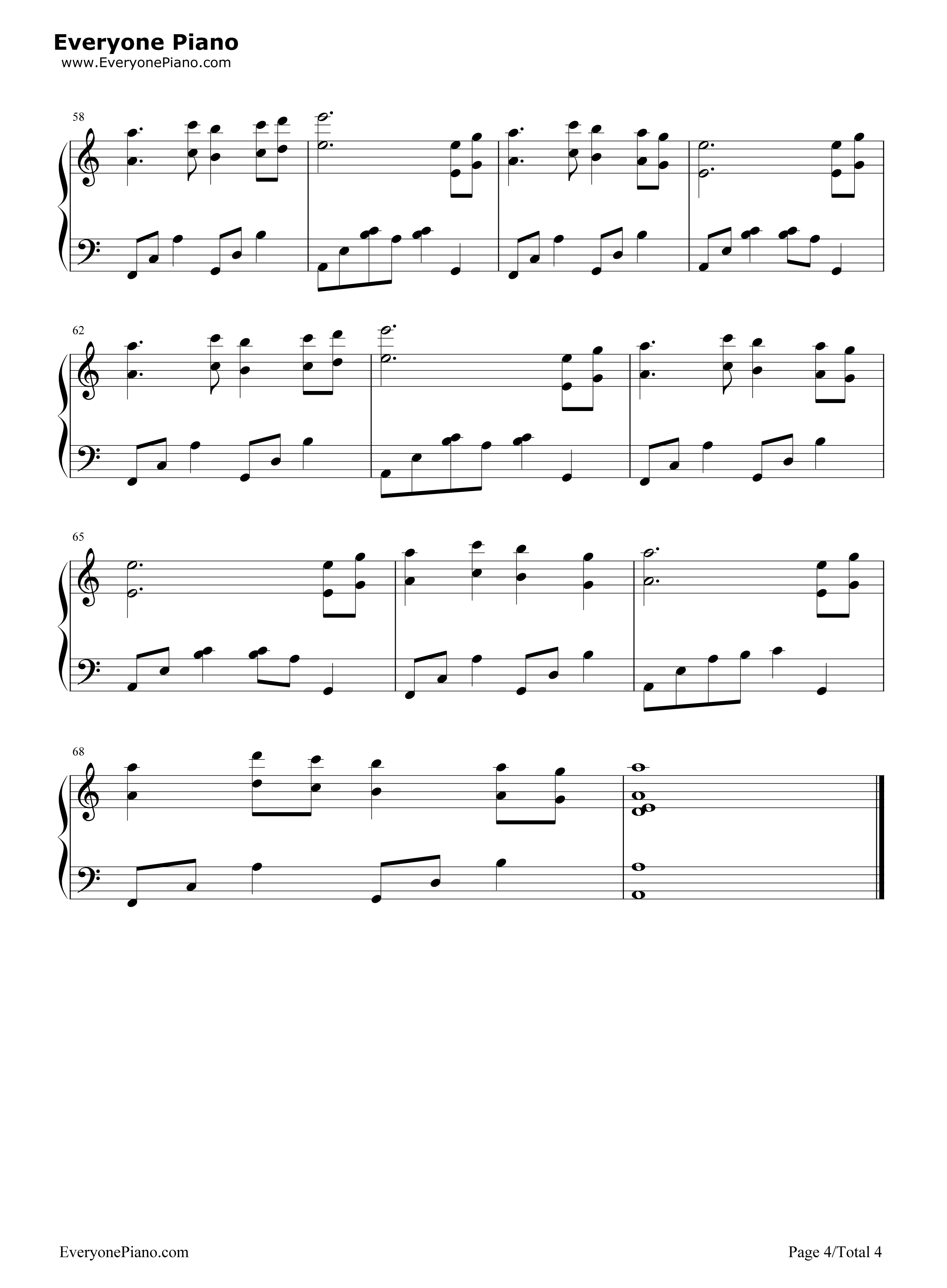 勇敢的心钢琴谱_James_Horner