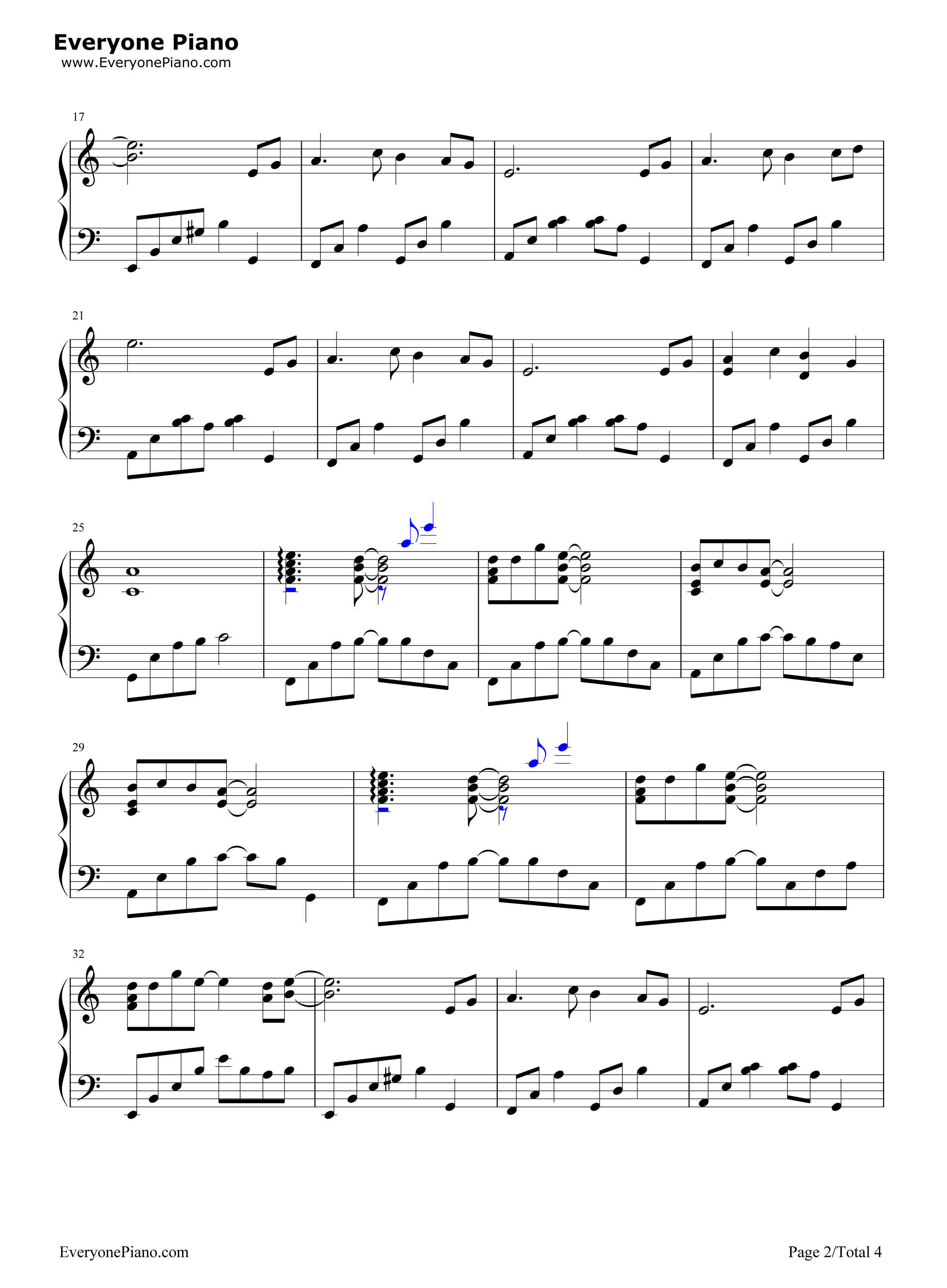 勇敢的心钢琴谱_James_Horner