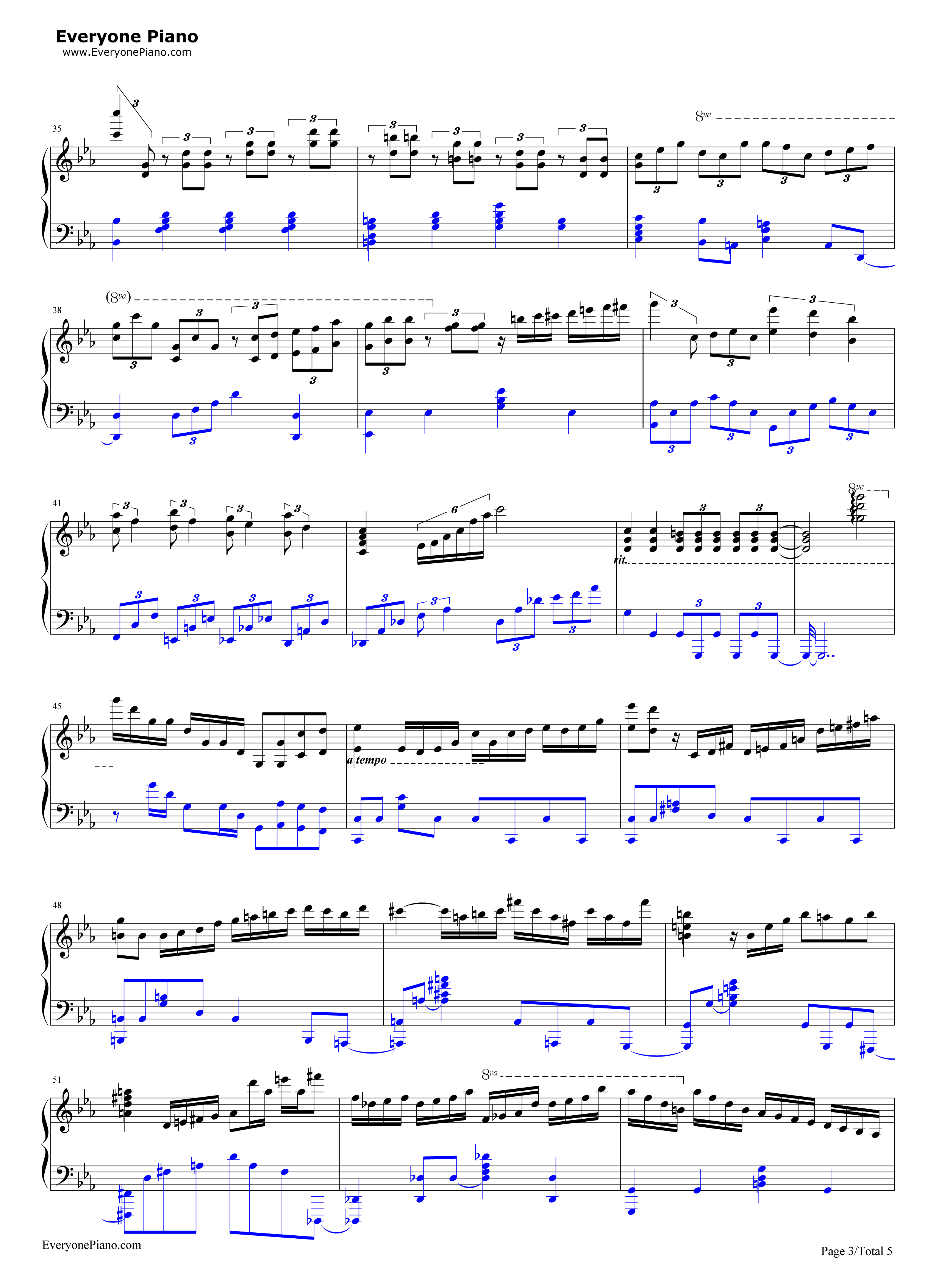 ピアノ协奏曲第1番“蝎火”_钢琴谱_wac