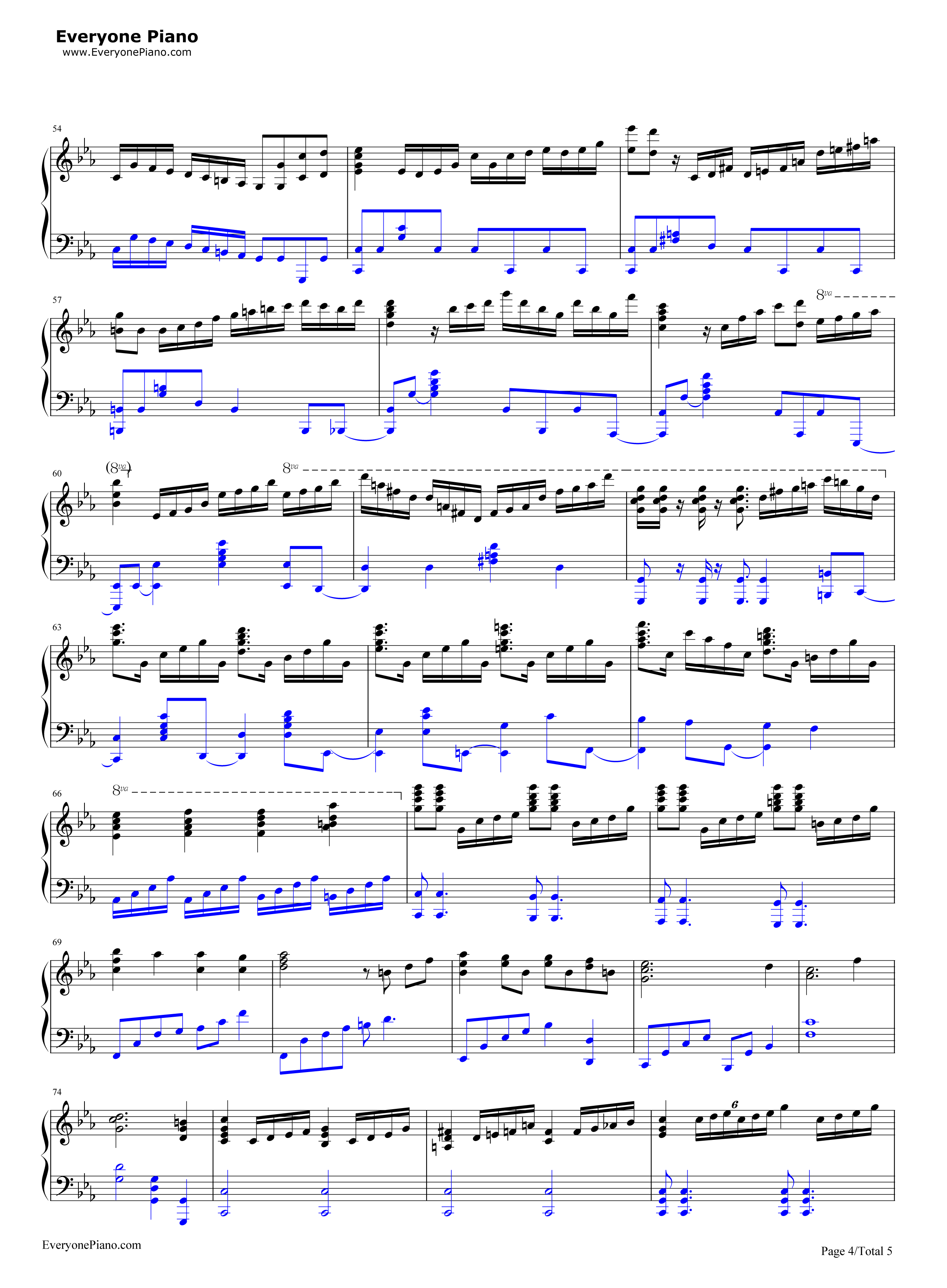 ピアノ协奏曲第1番“蝎火”_钢琴谱_wac