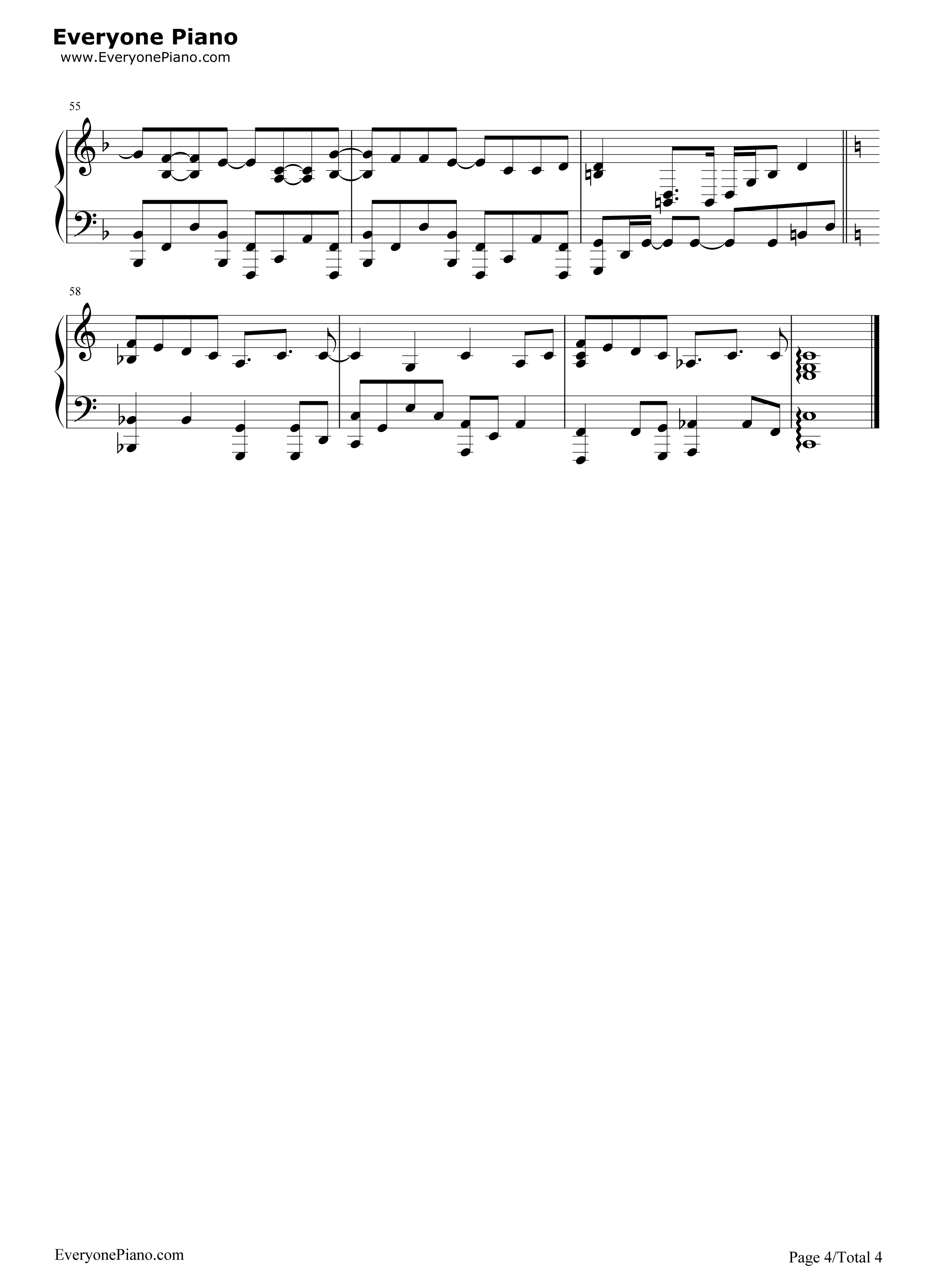 Just_Wanna_Be_With_You钢琴谱_歌舞青春3