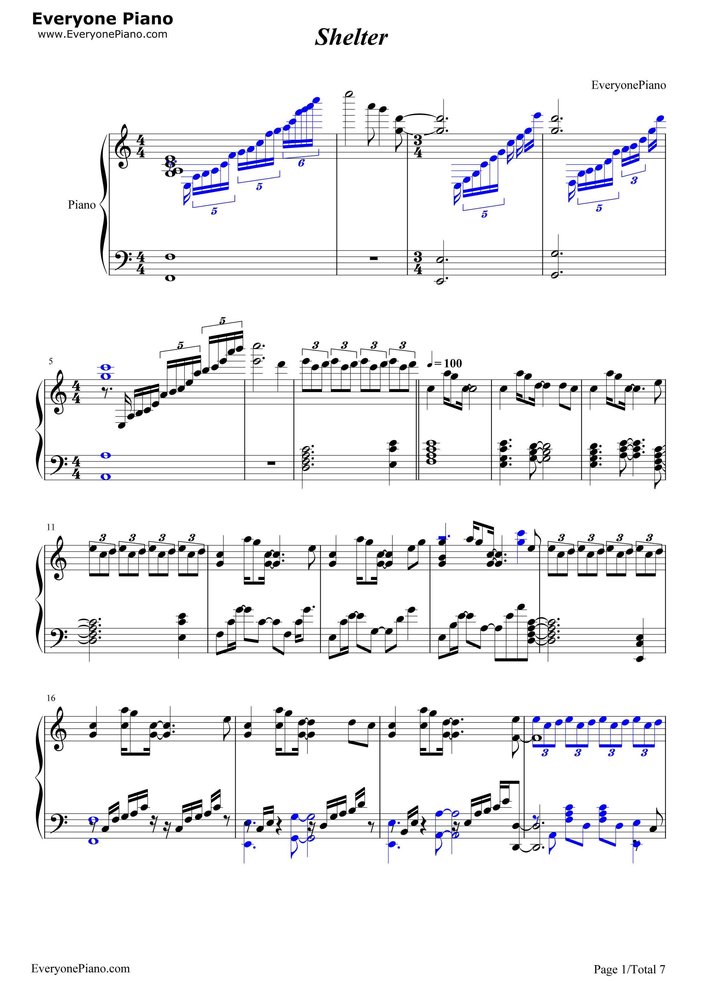 Shelter钢琴谱_Porter_Robinson&Madeon