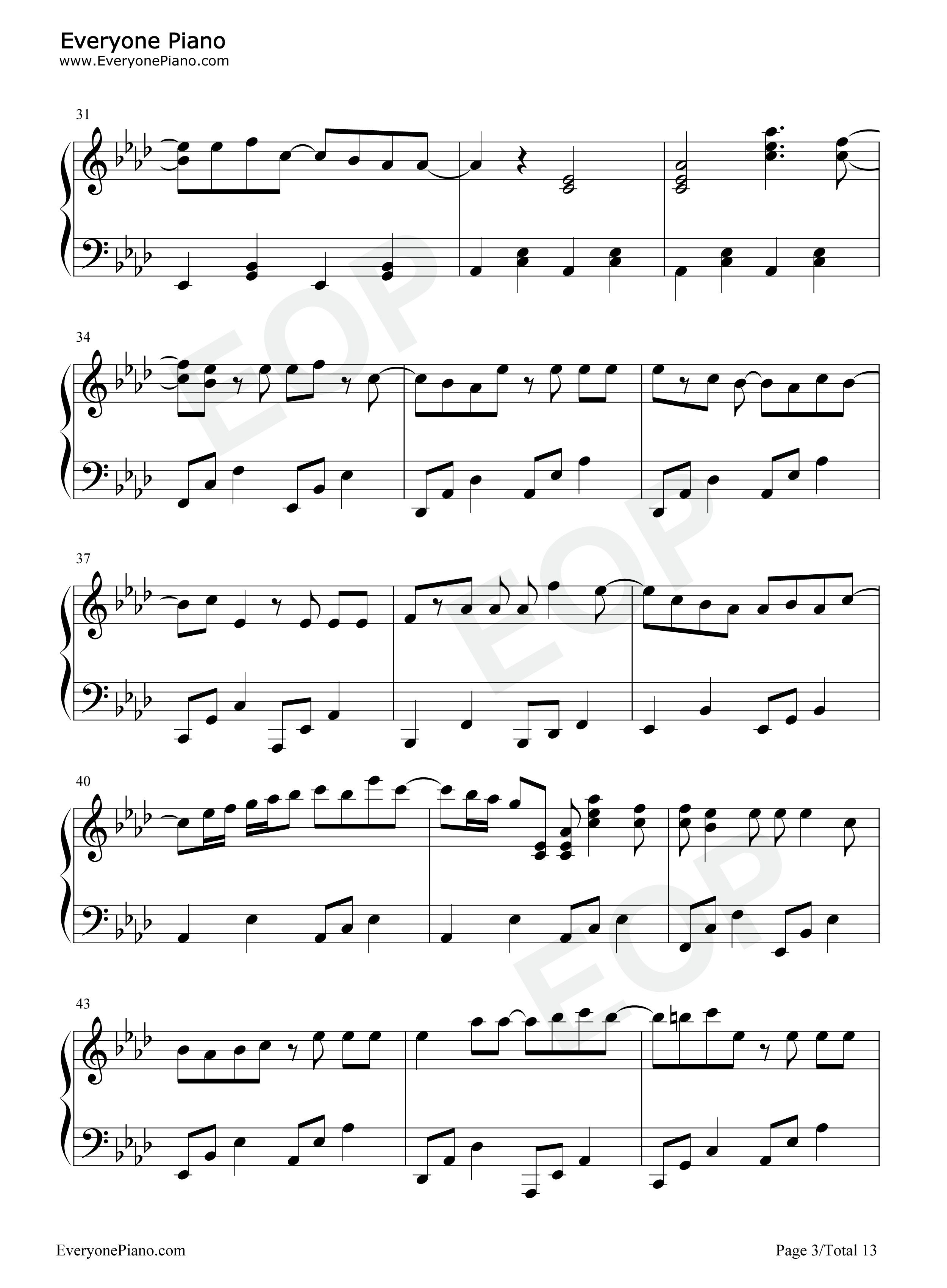 想像フォレスト钢琴谱_IA